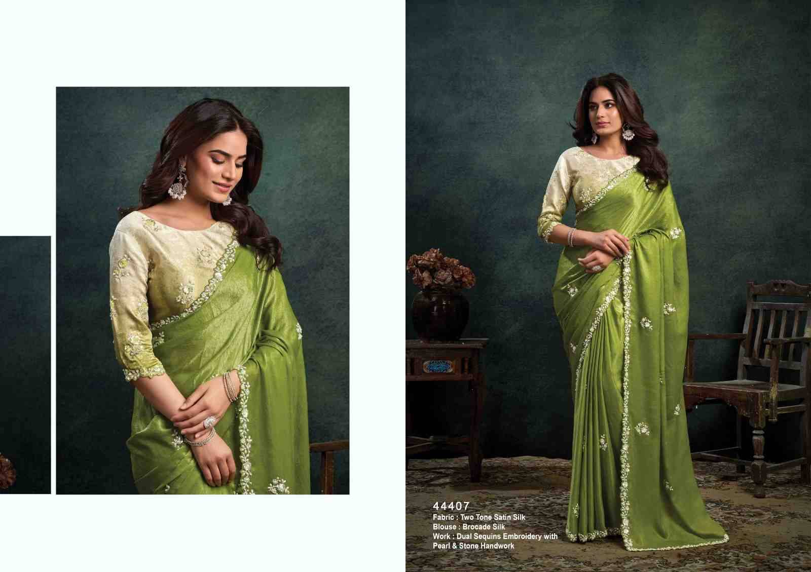 Rasika By Mahotsav Creation 44402 To 44418 Series Indian Traditional Wear Collection Beautiful Stylish Fancy Colorful Party Wear & Occasional Wear Pure Banarasi Crepe Silk Sarees At Wholesale Price