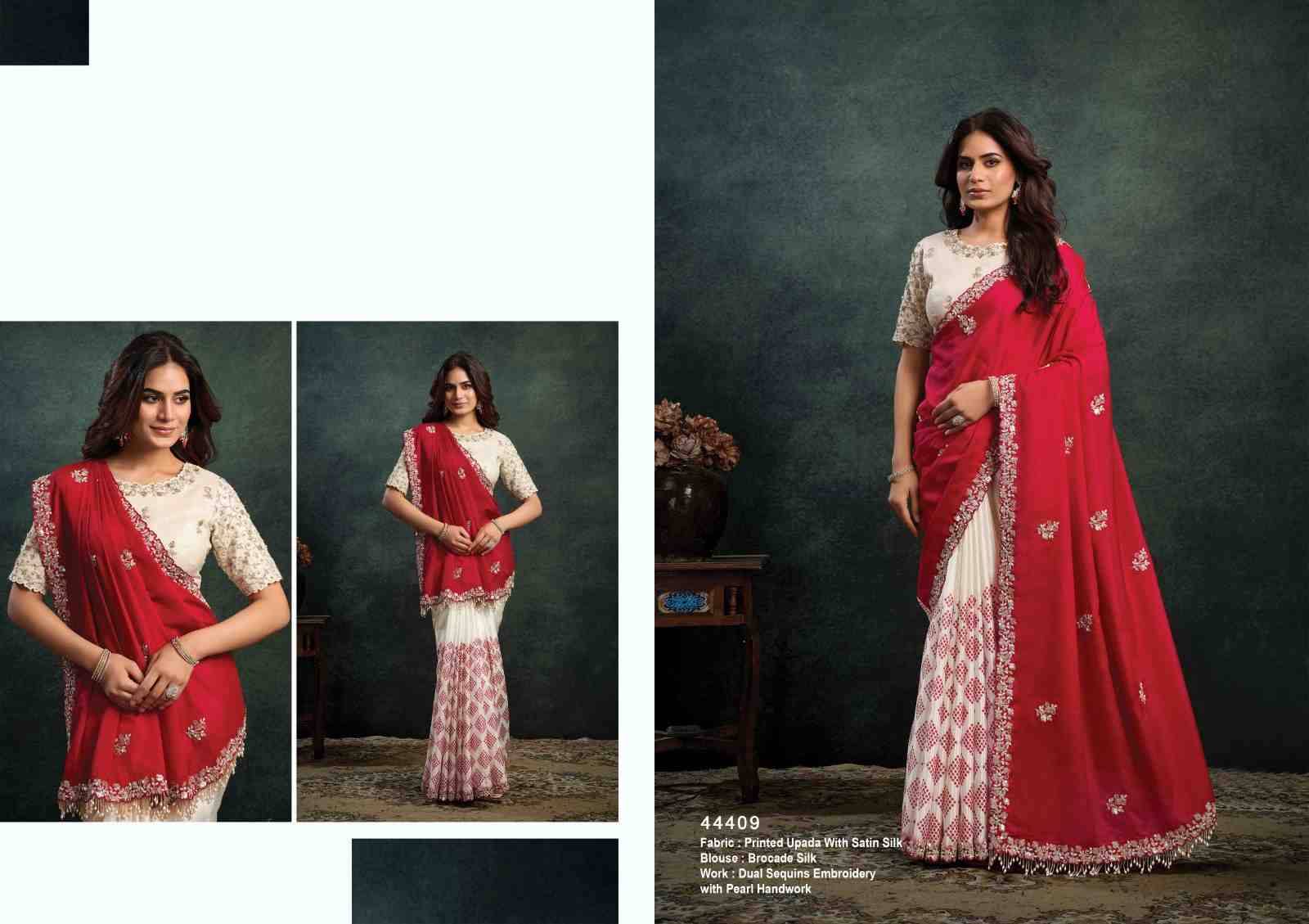 Rasika By Mahotsav Creation 44402 To 44418 Series Indian Traditional Wear Collection Beautiful Stylish Fancy Colorful Party Wear & Occasional Wear Pure Banarasi Crepe Silk Sarees At Wholesale Price