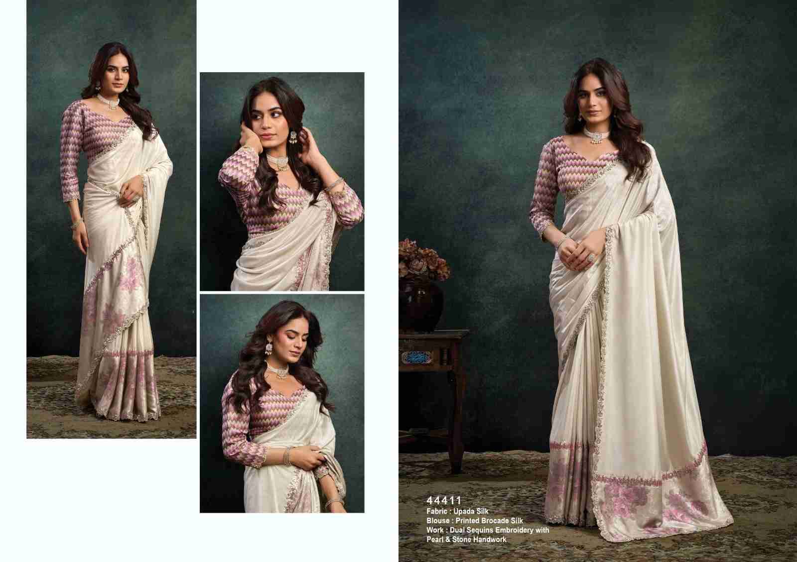 Rasika By Mahotsav Creation 44402 To 44418 Series Indian Traditional Wear Collection Beautiful Stylish Fancy Colorful Party Wear & Occasional Wear Pure Banarasi Crepe Silk Sarees At Wholesale Price