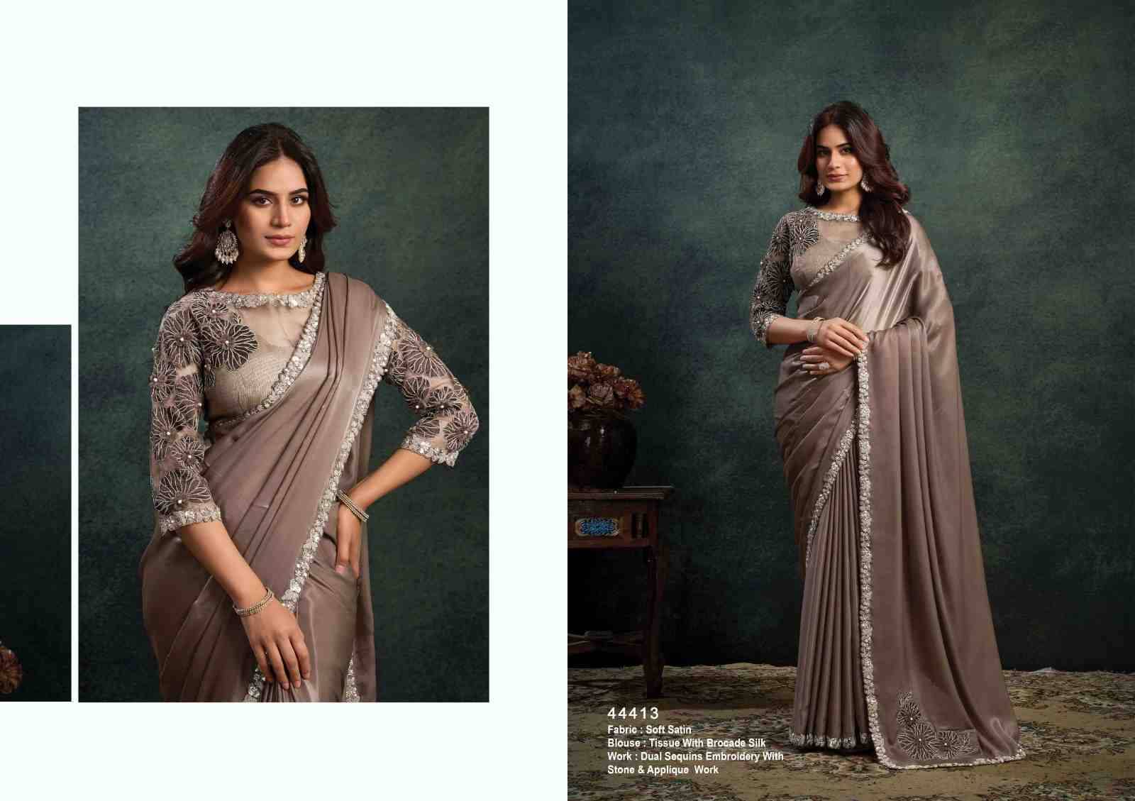 Rasika By Mahotsav Creation 44402 To 44418 Series Indian Traditional Wear Collection Beautiful Stylish Fancy Colorful Party Wear & Occasional Wear Pure Banarasi Crepe Silk Sarees At Wholesale Price