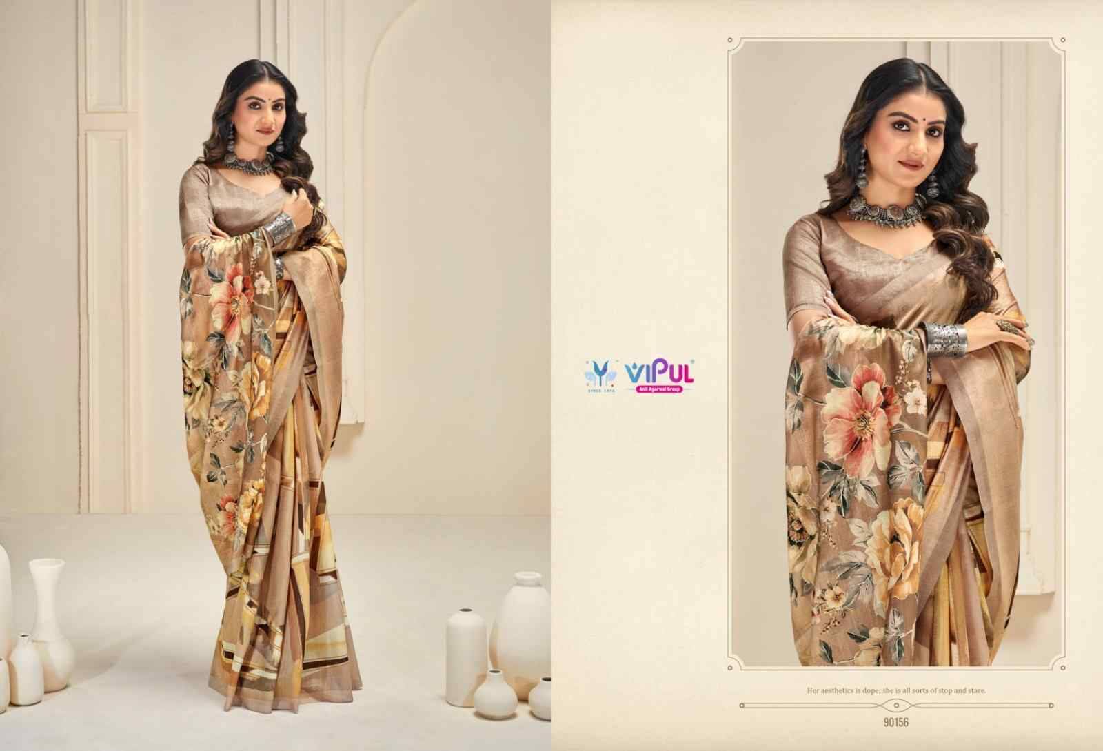 Khaadi Silk By Vipul Fashion 90153 To 90164 Series Indian Traditional Wear Collection Beautiful Stylish Fancy Colorful Party Wear & Occasional Wear Khadi Silk Sarees At Wholesale Price
