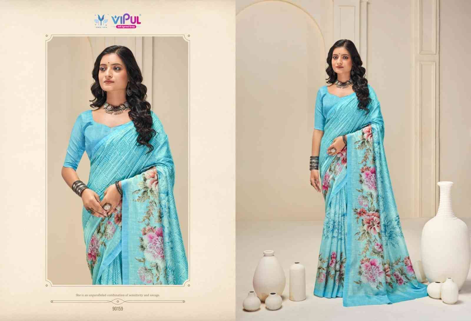 Khaadi Silk By Vipul Fashion 90153 To 90164 Series Indian Traditional Wear Collection Beautiful Stylish Fancy Colorful Party Wear & Occasional Wear Khadi Silk Sarees At Wholesale Price