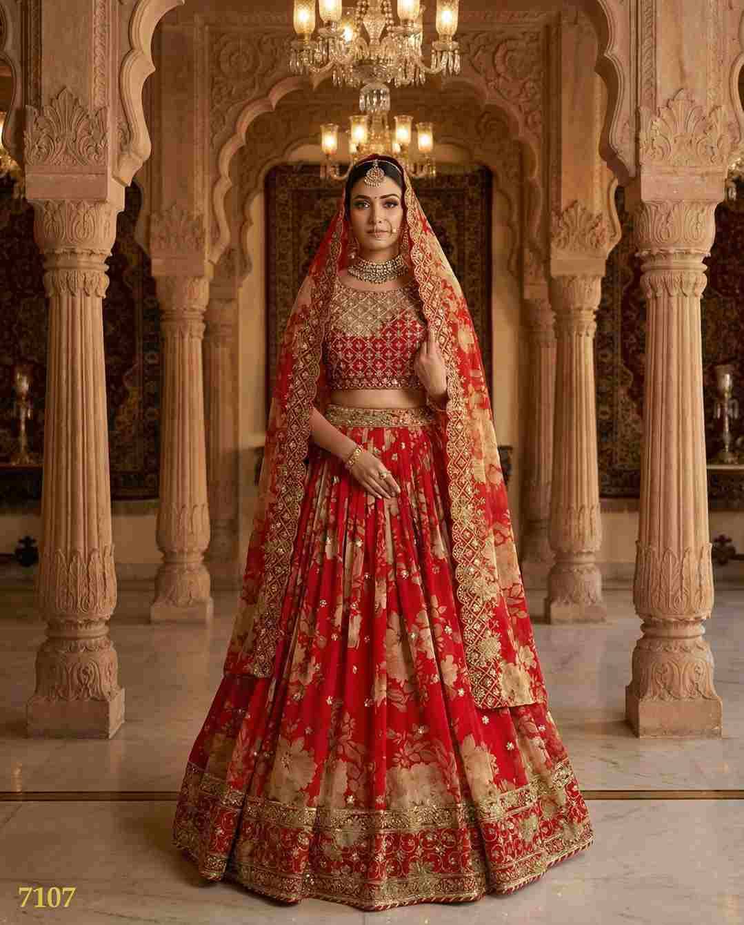 Preeta By Senhora Dresses 7107 To 7108 Series Designer Beautiful Collection Occasional Wear & Party Wear Pure Georgette Lehengas At Wholesale Price
