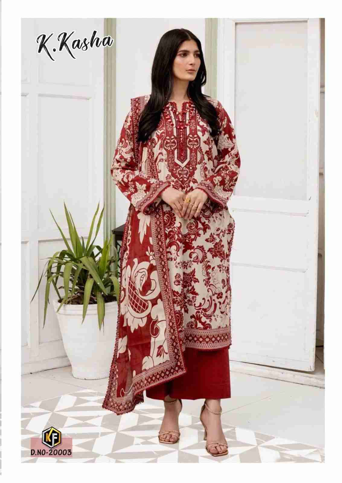 K.Kasha Vol-20 By Keval Fab 20001 To 20006 Series Beautiful Festive Suits Stylish Fancy Colorful Casual Wear & Ethnic Wear Heavy Pure Cotton Print Dresses At Wholesale Price
