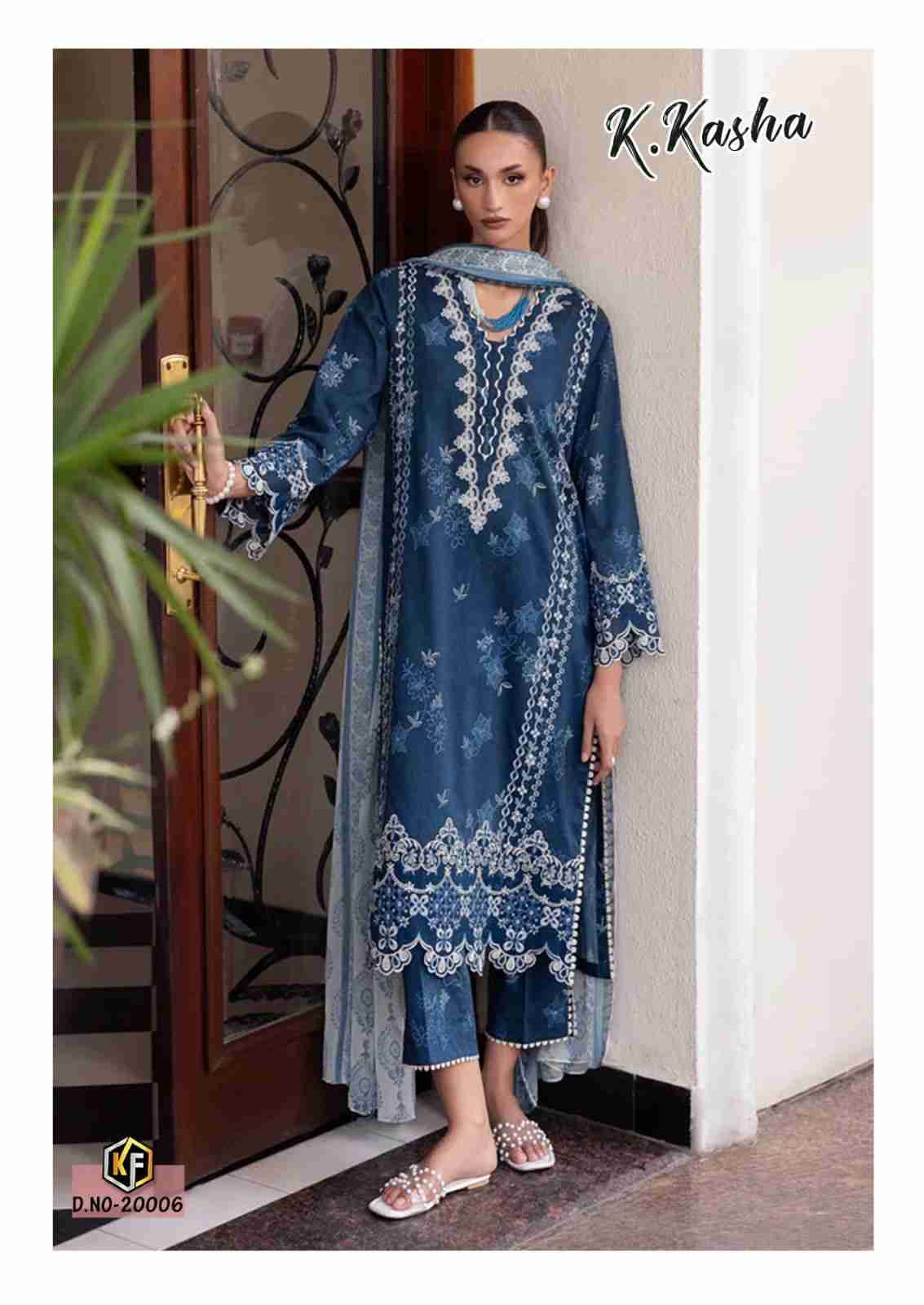 K.Kasha Vol-20 By Keval Fab 20001 To 20006 Series Beautiful Festive Suits Stylish Fancy Colorful Casual Wear & Ethnic Wear Heavy Pure Cotton Print Dresses At Wholesale Price