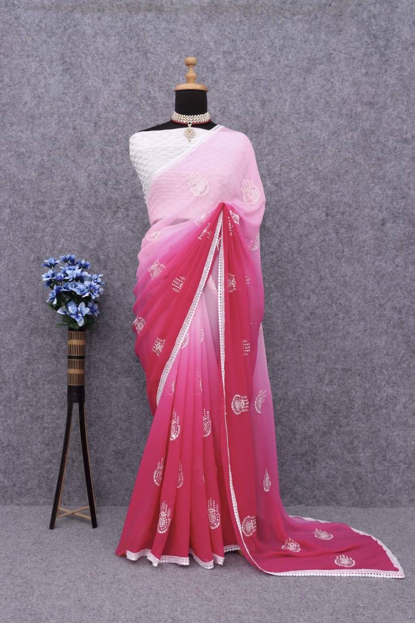 Pc-69 By Fashid Wholesale 01 To 07 Series Indian Traditional Wear Collection Beautiful Stylish Fancy Colorful Party Wear & Occasional Wear Georgette Sarees At Wholesale Price