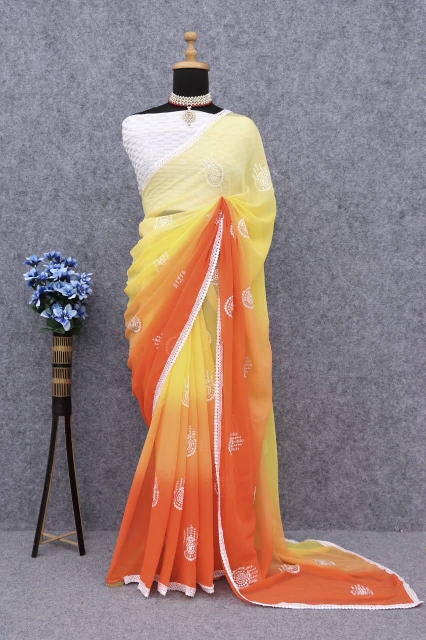 Pc-69 By Fashid Wholesale 01 To 07 Series Indian Traditional Wear Collection Beautiful Stylish Fancy Colorful Party Wear & Occasional Wear Georgette Sarees At Wholesale Price