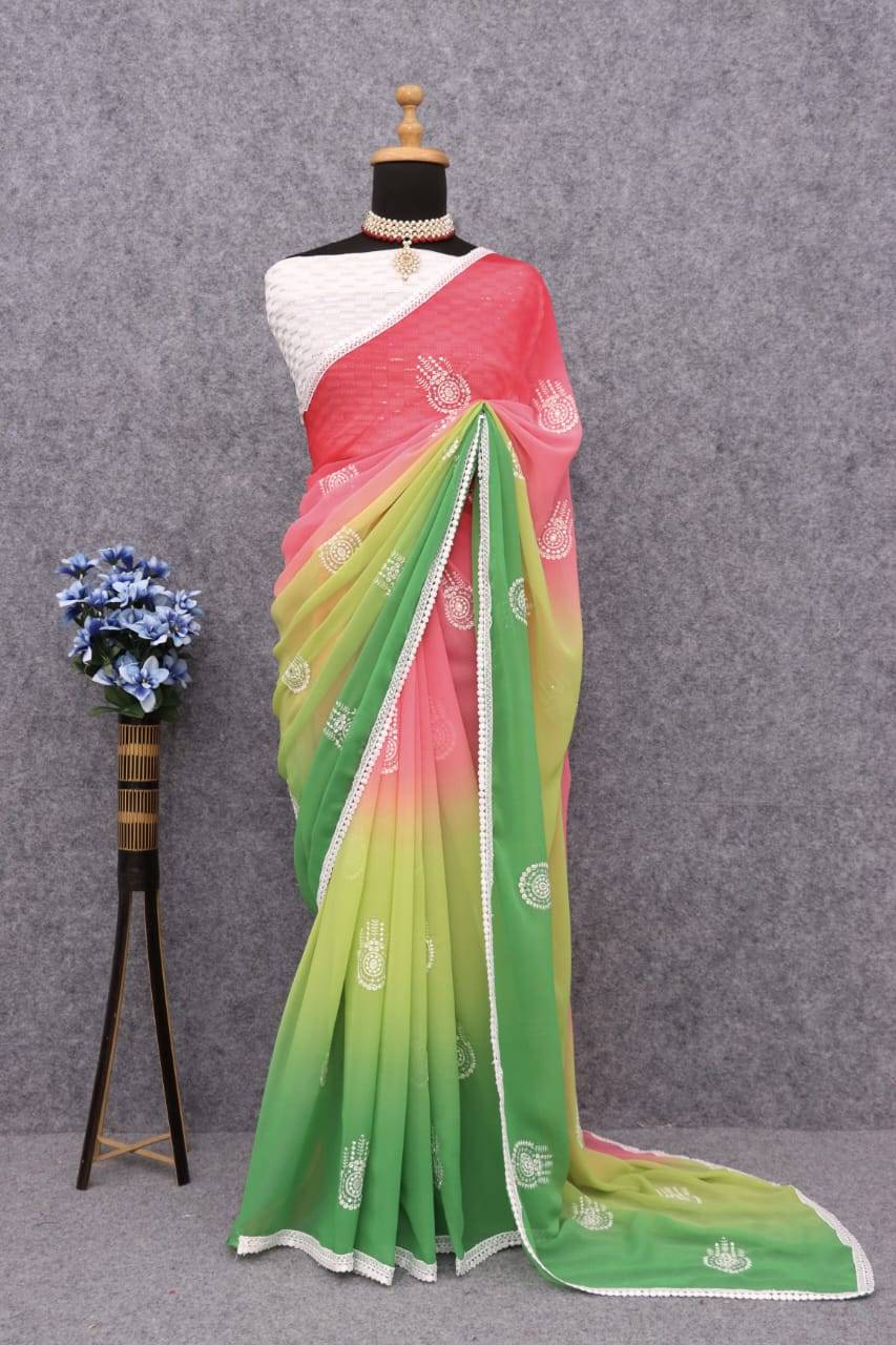Pc-69 By Fashid Wholesale 01 To 07 Series Indian Traditional Wear Collection Beautiful Stylish Fancy Colorful Party Wear & Occasional Wear Georgette Sarees At Wholesale Price