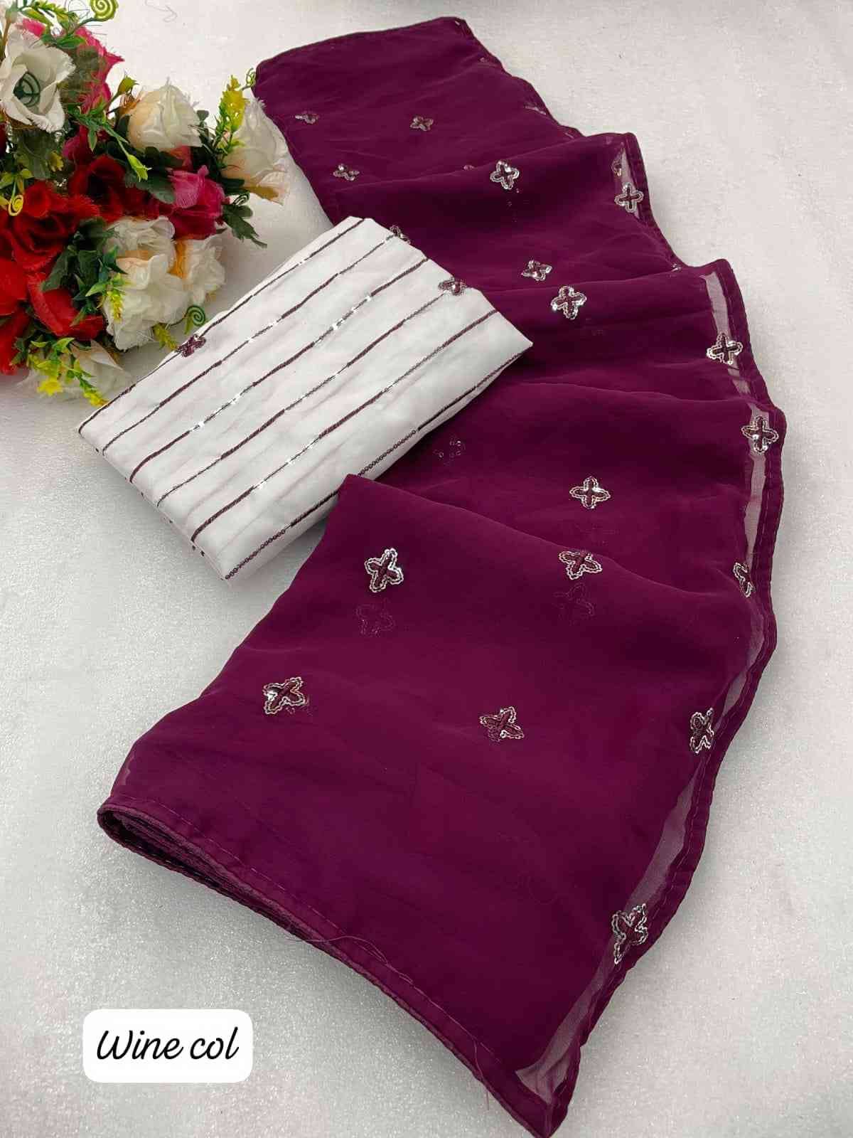 Pc-70 By Fashid Wholesale 01 To 04 Series Indian Traditional Wear Collection Beautiful Stylish Fancy Colorful Party Wear & Occasional Wear Georgette Sarees At Wholesale Price