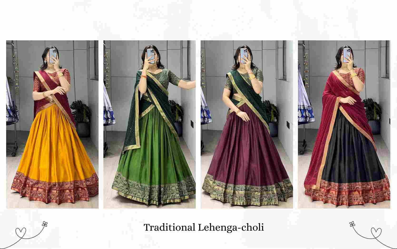 Gr-8225 By Fashid Wholesale 01 To 04 Series Designer Beautiful Navratri Collection Occasional Wear & Party Wear Mal Mal Cotton Lehengas At Wholesale Price