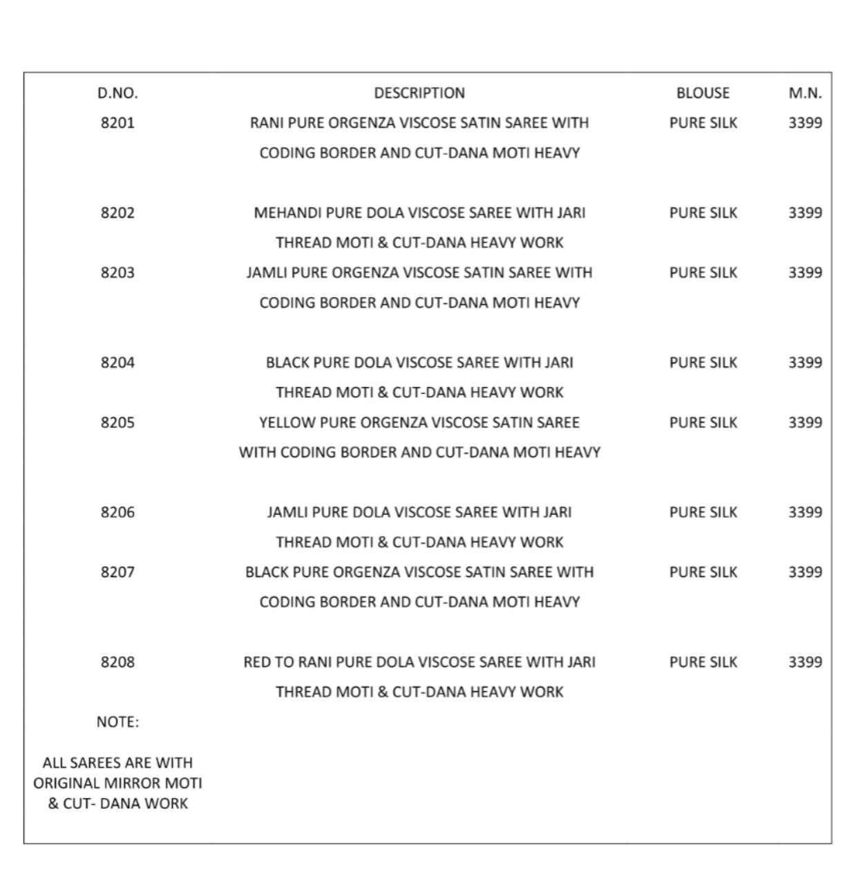 Shahi Poshak Vol-7 By M.N. Sarees 8201 To 8208 Series Indian Traditional Wear Collection Beautiful Stylish Fancy Colorful Party Wear & Occasional Wear Viscose Organza Sarees At Wholesale Price