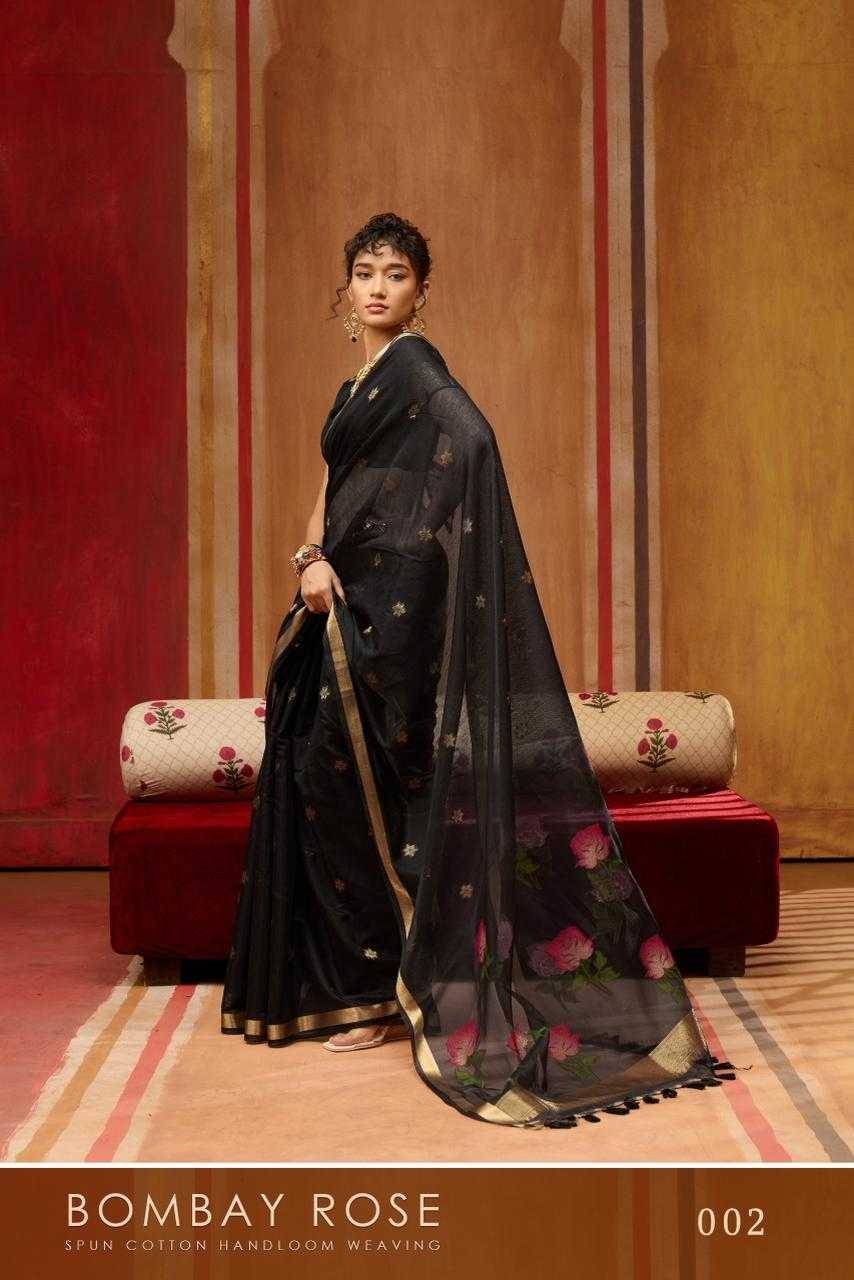 Bombay Rose By Raj Tex 001 To 006 Series Indian Traditional Wear Collection Beautiful Stylish Fancy Colorful Party Wear & Occasional Wear Handloom Cotton Sarees At Wholesale Price