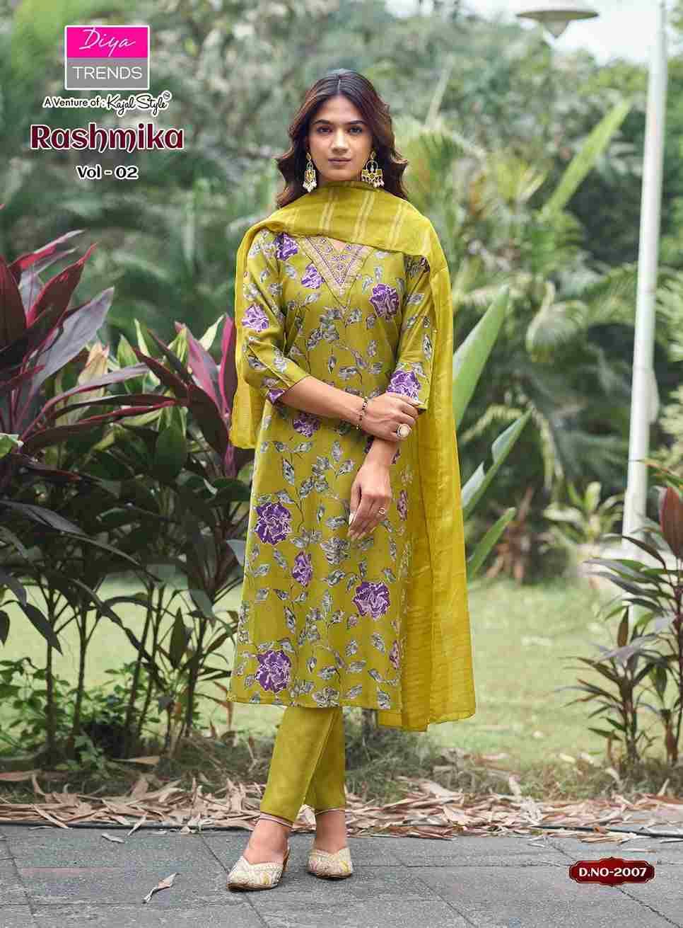 Rashmika Vol-2 By Diya Trends 2001 To 2008 Series Designer Festive Suits Beautiful Stylish Fancy Colorful Party Wear & Occasional Wear Vertican Prints Dresses At Wholesale Price