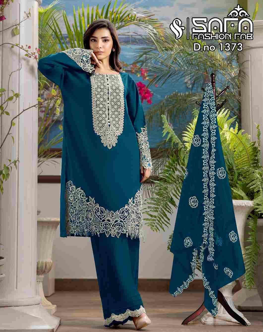 Safa 1373 Colours By Safa Fashion 1373-A To 1373-D Series Designer Stylish Fancy Colorful Beautiful Party Wear & Ethnic Wear Collection Heavy Georgette Dresses At Wholesale Price