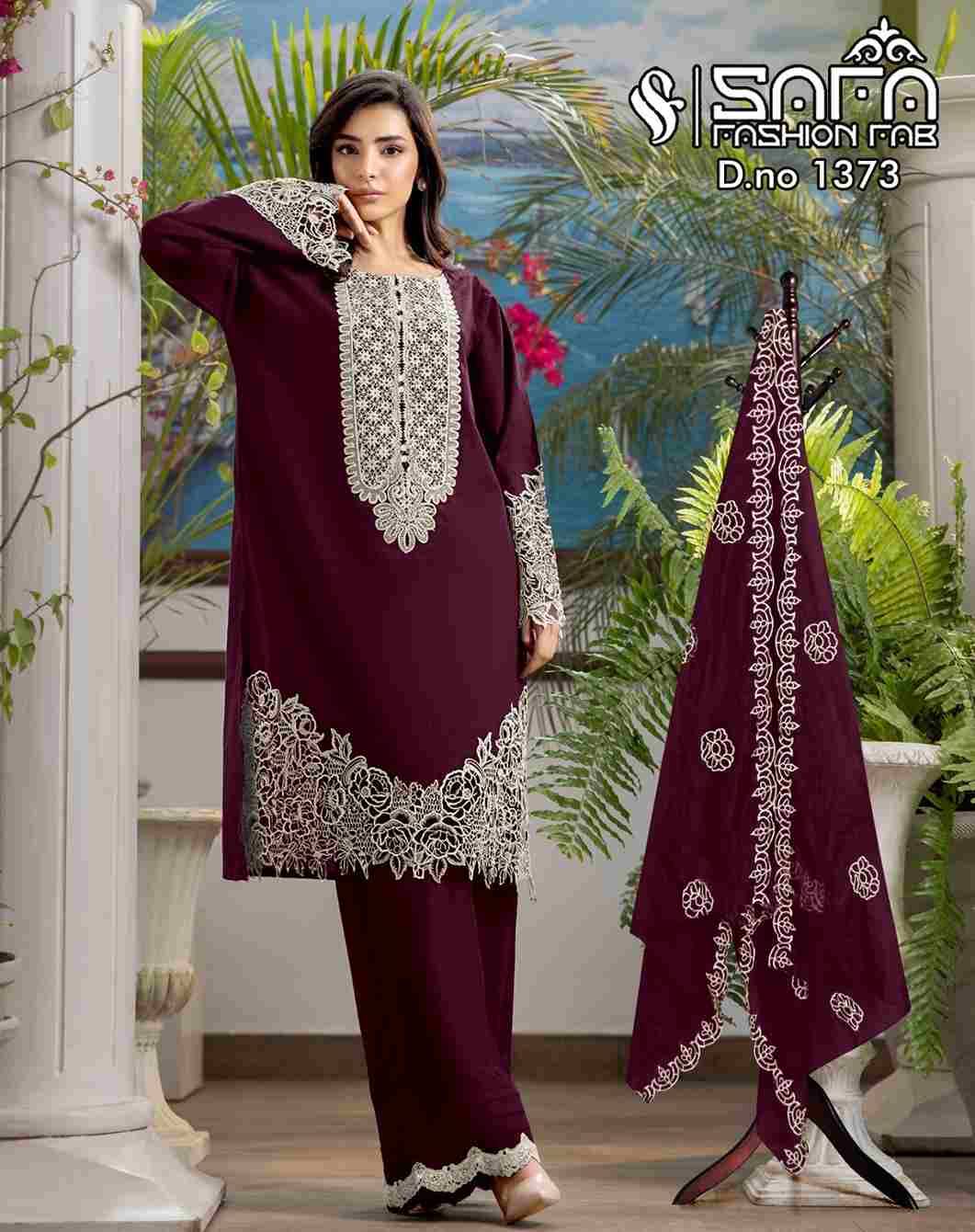 Safa 1373 Colours By Safa Fashion 1373-A To 1373-D Series Designer Stylish Fancy Colorful Beautiful Party Wear & Ethnic Wear Collection Heavy Georgette Dresses At Wholesale Price