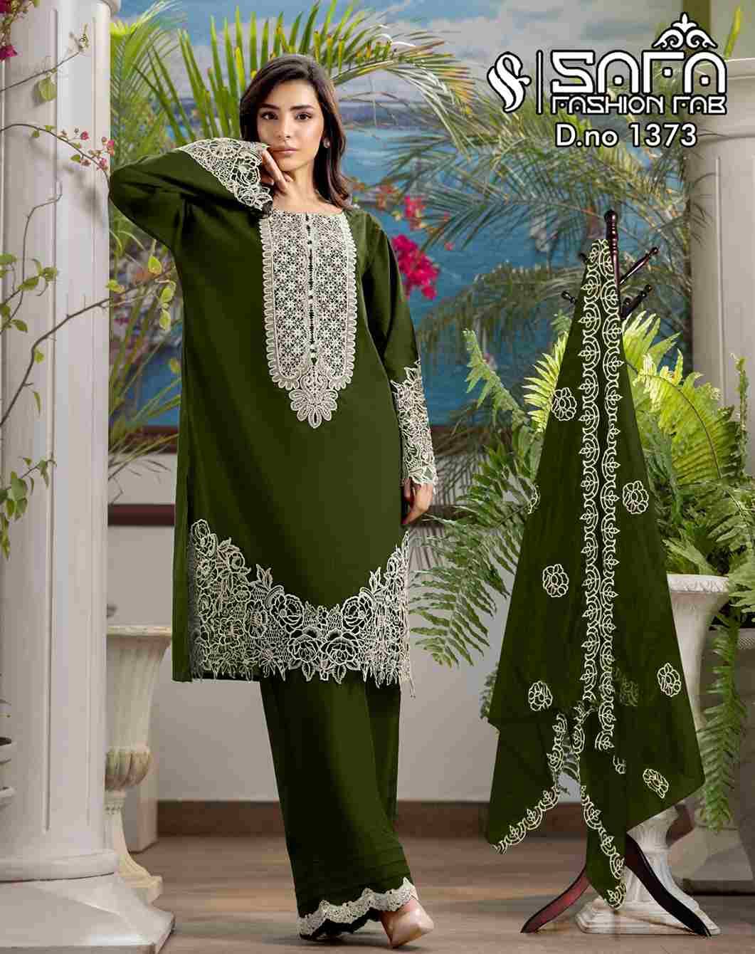 Safa 1373 Colours By Safa Fashion 1373-A To 1373-D Series Designer Stylish Fancy Colorful Beautiful Party Wear & Ethnic Wear Collection Heavy Georgette Dresses At Wholesale Price