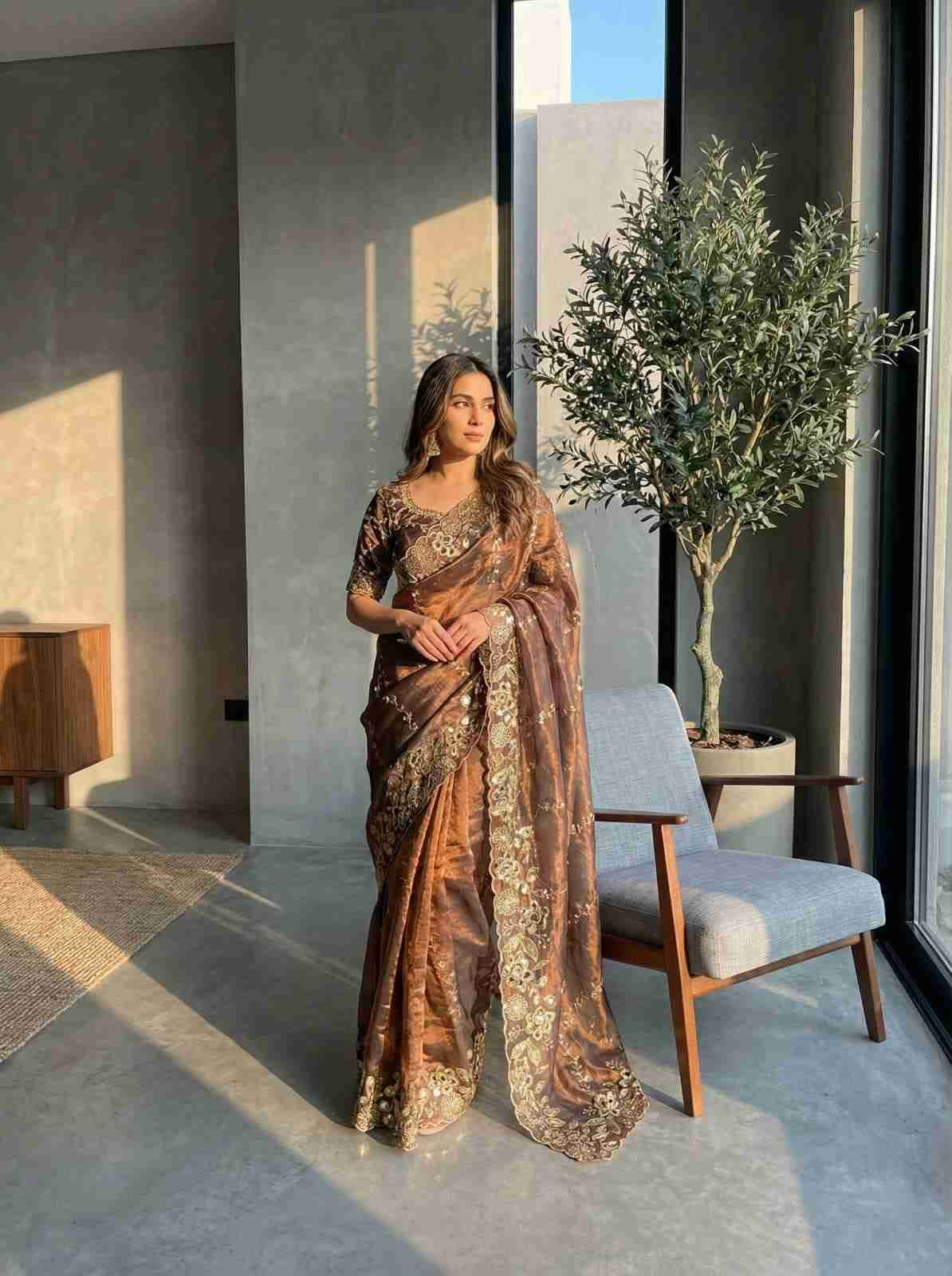 Vd-Farhina By Fashid Wholesale 01 To 06 Series Indian Traditional Wear Collection Beautiful Stylish Fancy Colorful Party Wear & Occasional Wear Fendy Chiffon Sarees At Wholesale Price