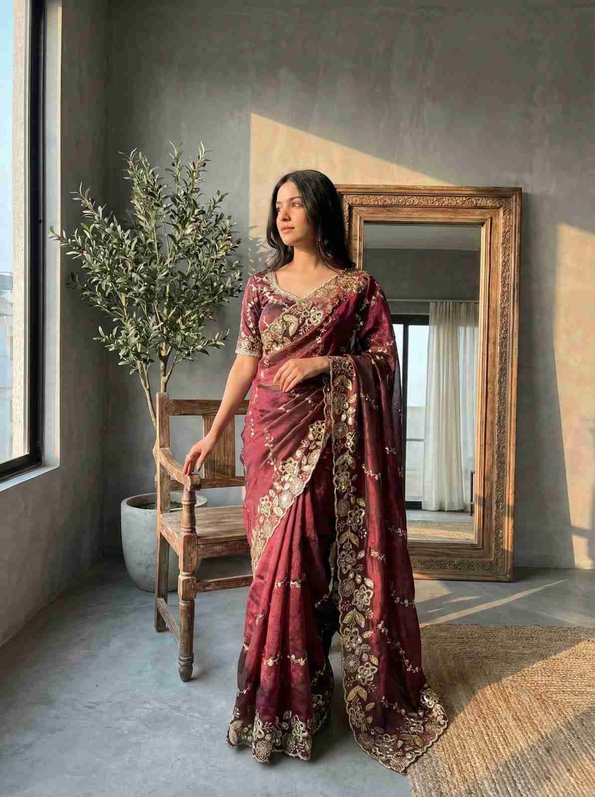 Vd-Farhina By Fashid Wholesale 01 To 06 Series Indian Traditional Wear Collection Beautiful Stylish Fancy Colorful Party Wear & Occasional Wear Fendy Chiffon Sarees At Wholesale Price