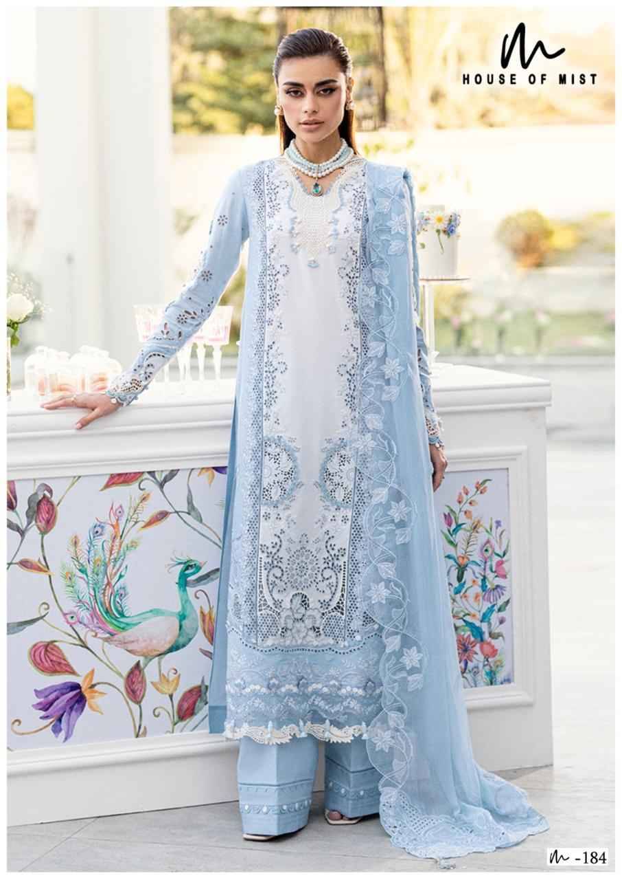 Ghazal Vol-19 By House Of Mist 181 To 186 Series Beautiful Pakistani Suits Colorful Stylish Fancy Casual Wear & Ethnic Wear Pure Cotton Print Dresses At Wholesale Price