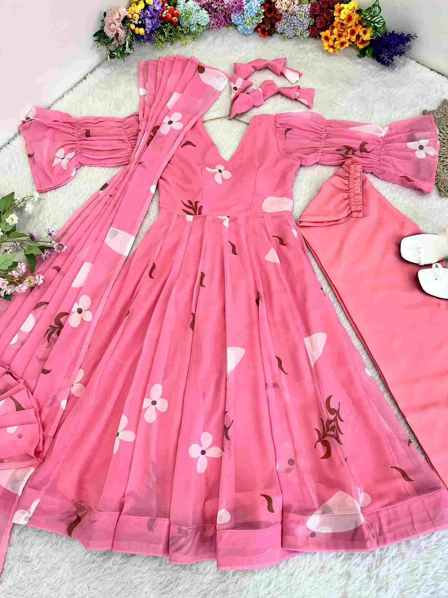 Mb-381 By Fashid Wholesale Designer Beautiful Collection Occasional Wear & Party Wear Faux Georgette Dresses At Wholesale Price