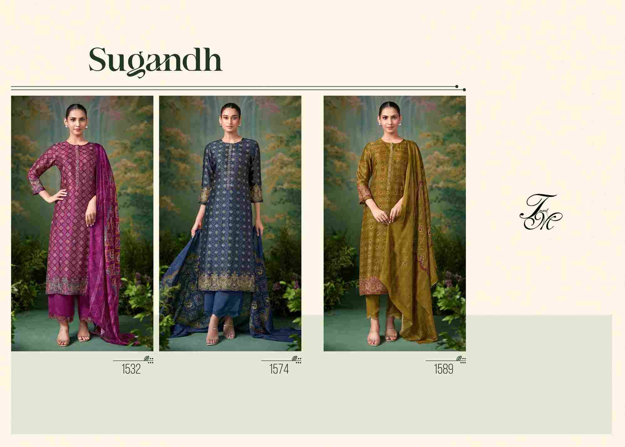Sugandh By T And M Designer Studio Beautiful Festive Suits Colorful Stylish Fancy Casual Wear & Ethnic Wear Pure Silk Dresses At Wholesale Price