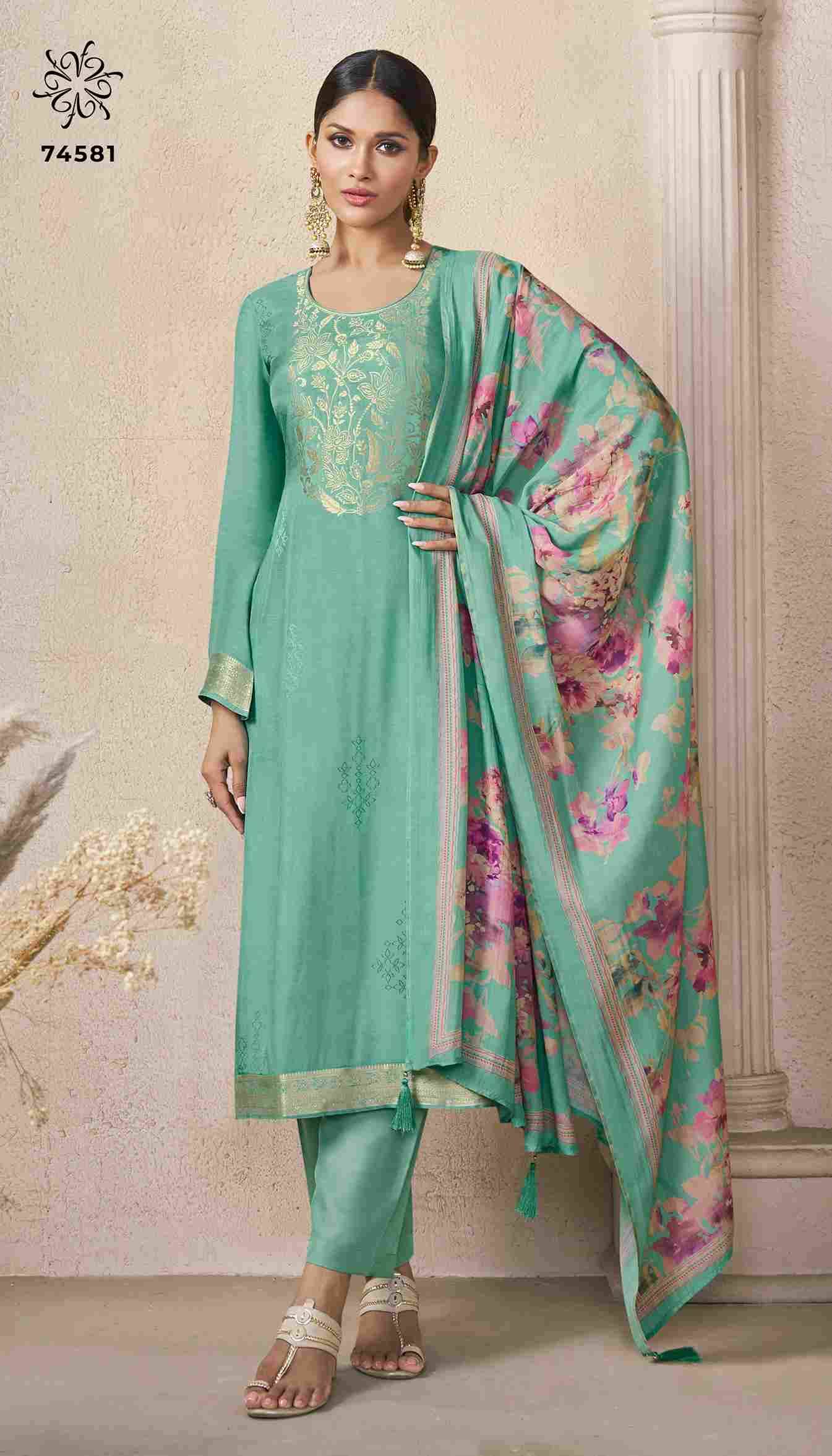Navya Vol-2 By Kuleesh 74581 To 74584 Series Designer Festive Suits Collection Beautiful Stylish Fancy Colorful Party Wear & Occasional Wear Muslin Dresses At Wholesale Price