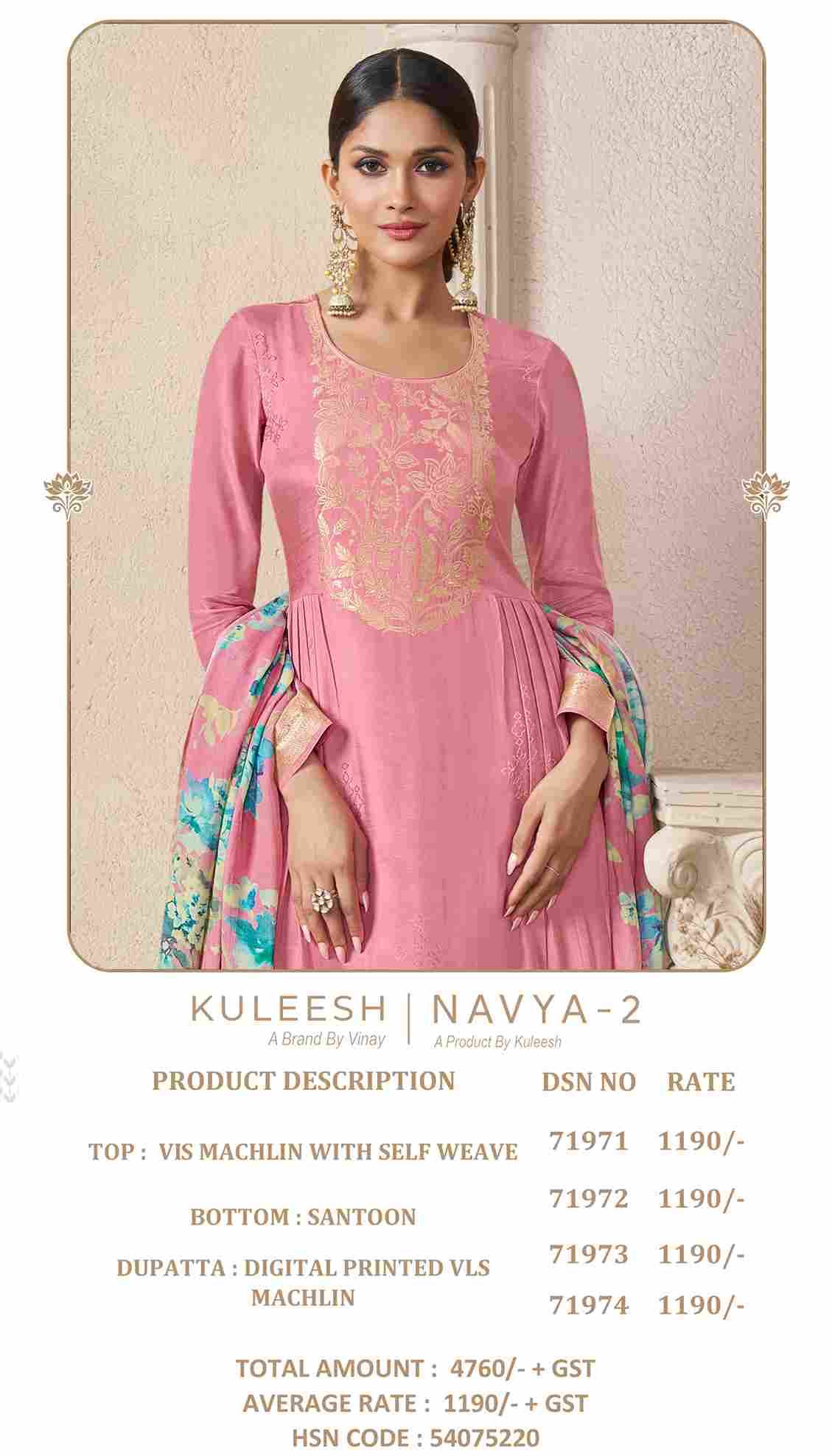 Navya Vol-2 By Kuleesh 74581 To 74584 Series Designer Festive Suits Collection Beautiful Stylish Fancy Colorful Party Wear & Occasional Wear Muslin Dresses At Wholesale Price