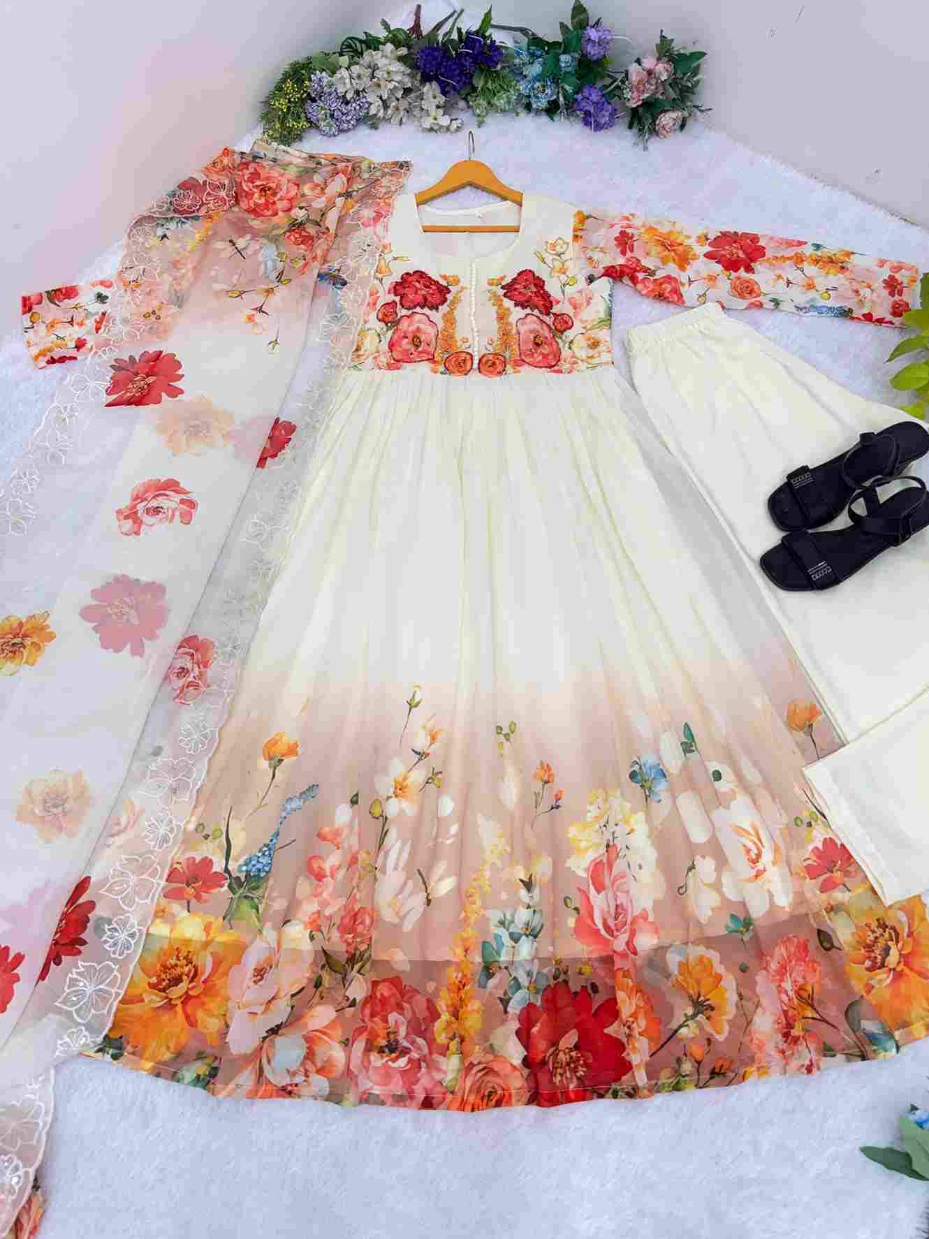 Mb-102 By Fashid Wholesale Beautiful Fancy Colorful Stylish Party Wear & Occasional Wear Faux Georgette Dresses At Wholesale Price