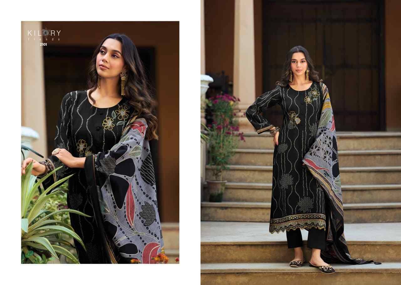 Gehna By Kilory 2101 To 2106 Series Beautiful Festive Suits Colorful Stylish Fancy Casual Wear & Ethnic Wear Pure Muslin Silk Dresses At Wholesale Price