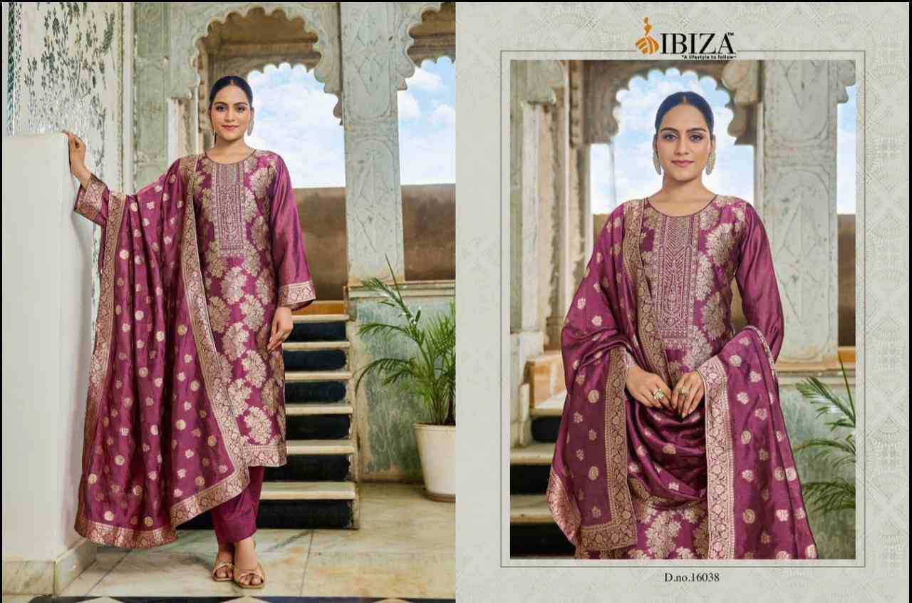 Rangeen By Ibiza 16038 To 16041 Series Beautiful Festive Suits Colorful Stylish Fancy Casual Wear & Ethnic Wear Bangalori Silk Jacquard Dresses At Wholesale Price