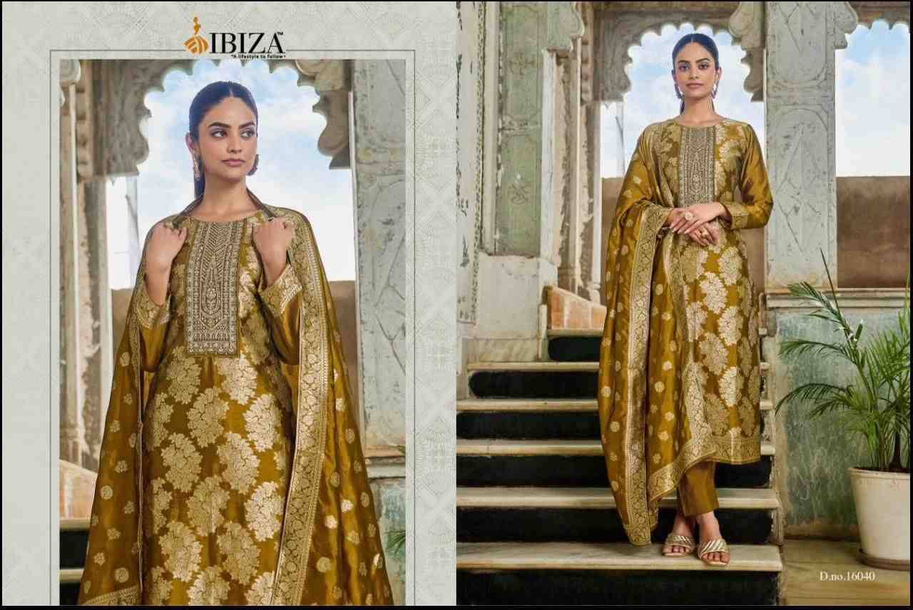 Rangeen By Ibiza 16038 To 16041 Series Beautiful Festive Suits Colorful Stylish Fancy Casual Wear & Ethnic Wear Bangalori Silk Jacquard Dresses At Wholesale Price