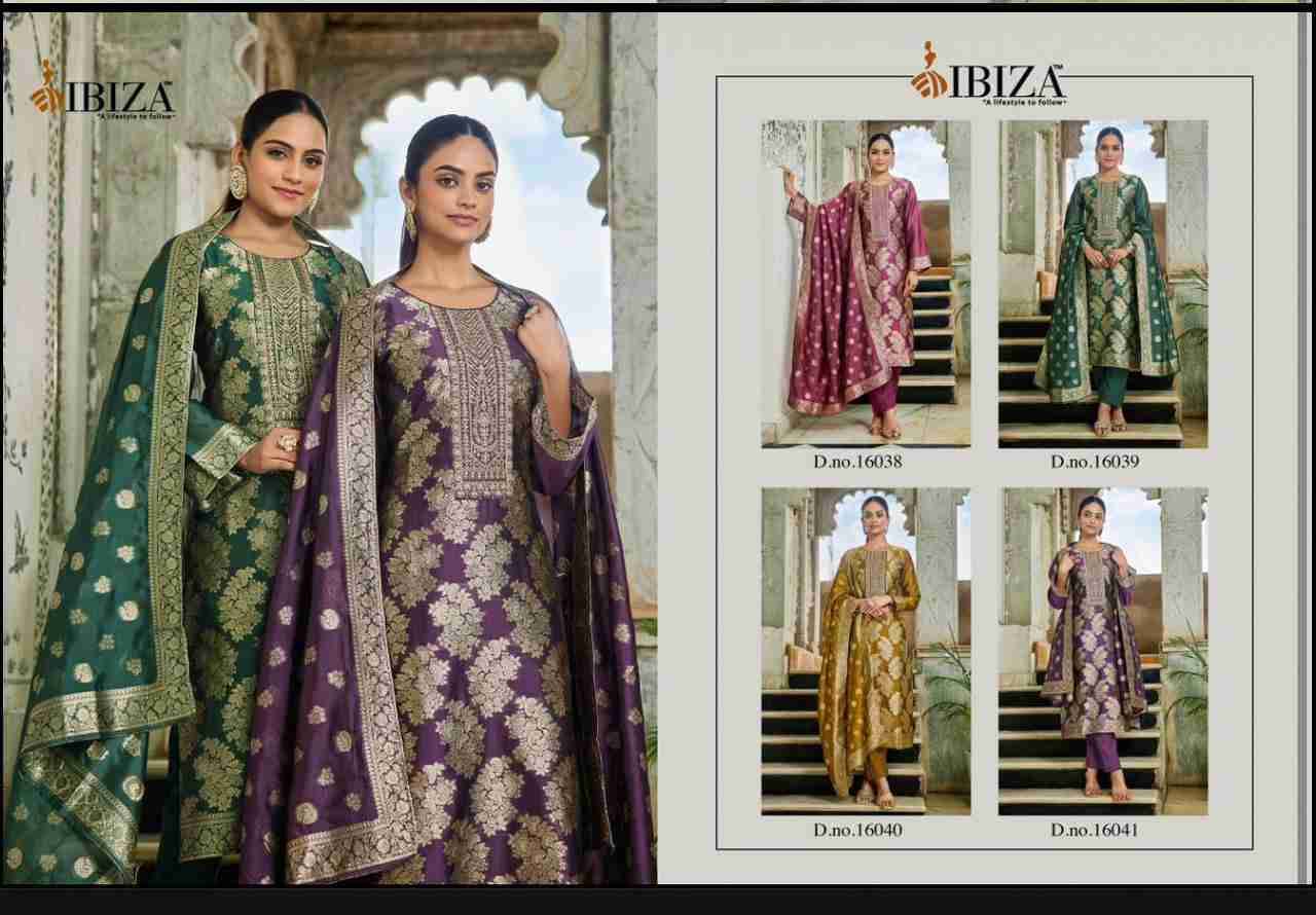 Rangeen By Ibiza 16038 To 16041 Series Beautiful Festive Suits Colorful Stylish Fancy Casual Wear & Ethnic Wear Bangalori Silk Jacquard Dresses At Wholesale Price