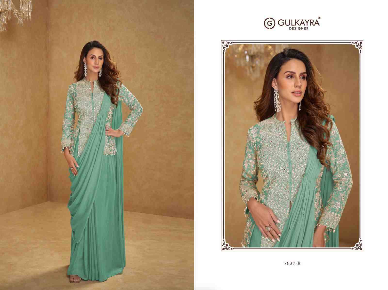 Mirza By Gulkayra Designer 7627-A To 7627-C Series Designer Stylish Fancy Colorful Beautiful Party Wear & Ethnic Wear Collection Chinnon Tops At Wholesale Price