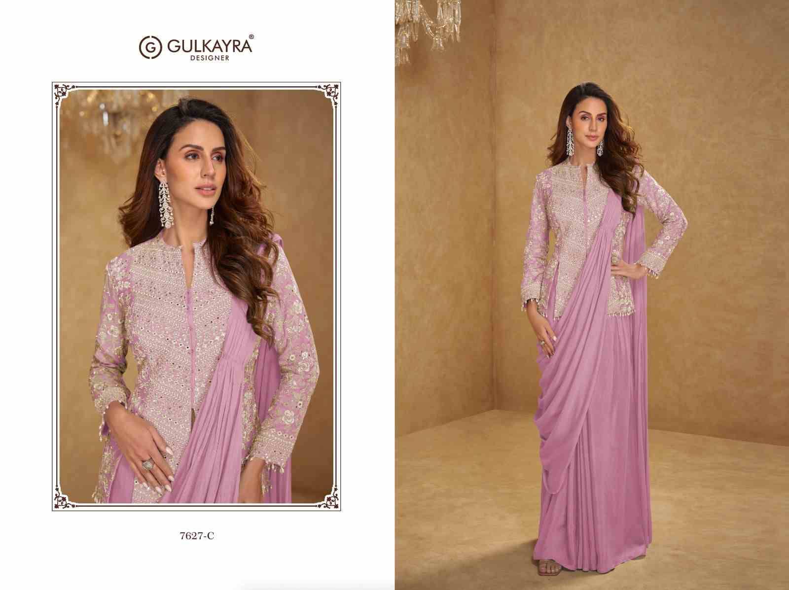 Mirza By Gulkayra Designer 7627-A To 7627-C Series Designer Stylish Fancy Colorful Beautiful Party Wear & Ethnic Wear Collection Chinnon Tops At Wholesale Price