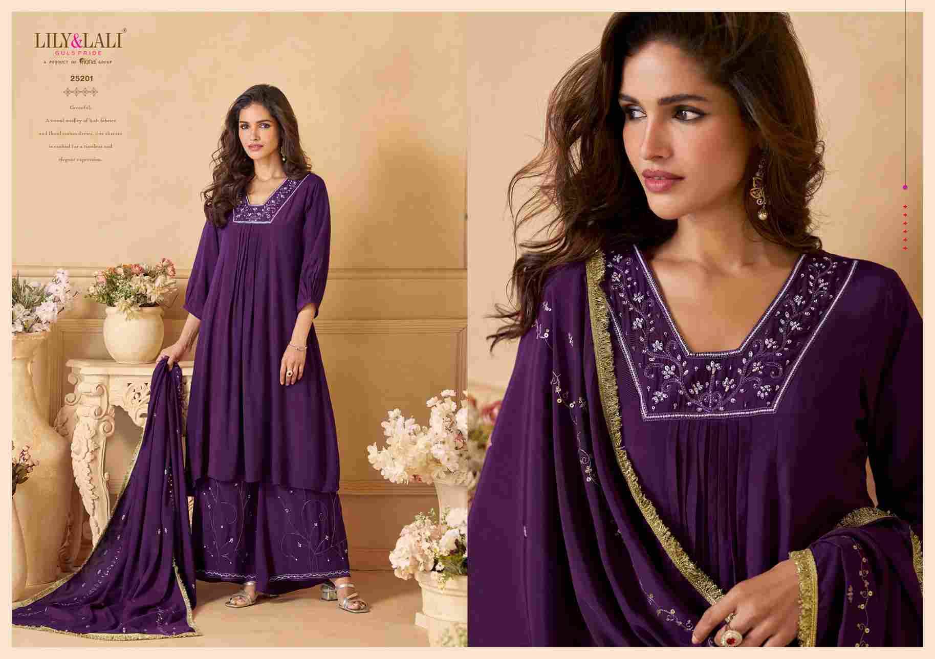 Ritika By Lily And Lali 25201 To 25204 Series Beautiful Festive Suits Colorful Stylish Fancy Casual Wear & Ethnic Wear Natural Crepe Embroidery Dresses At Wholesale Price