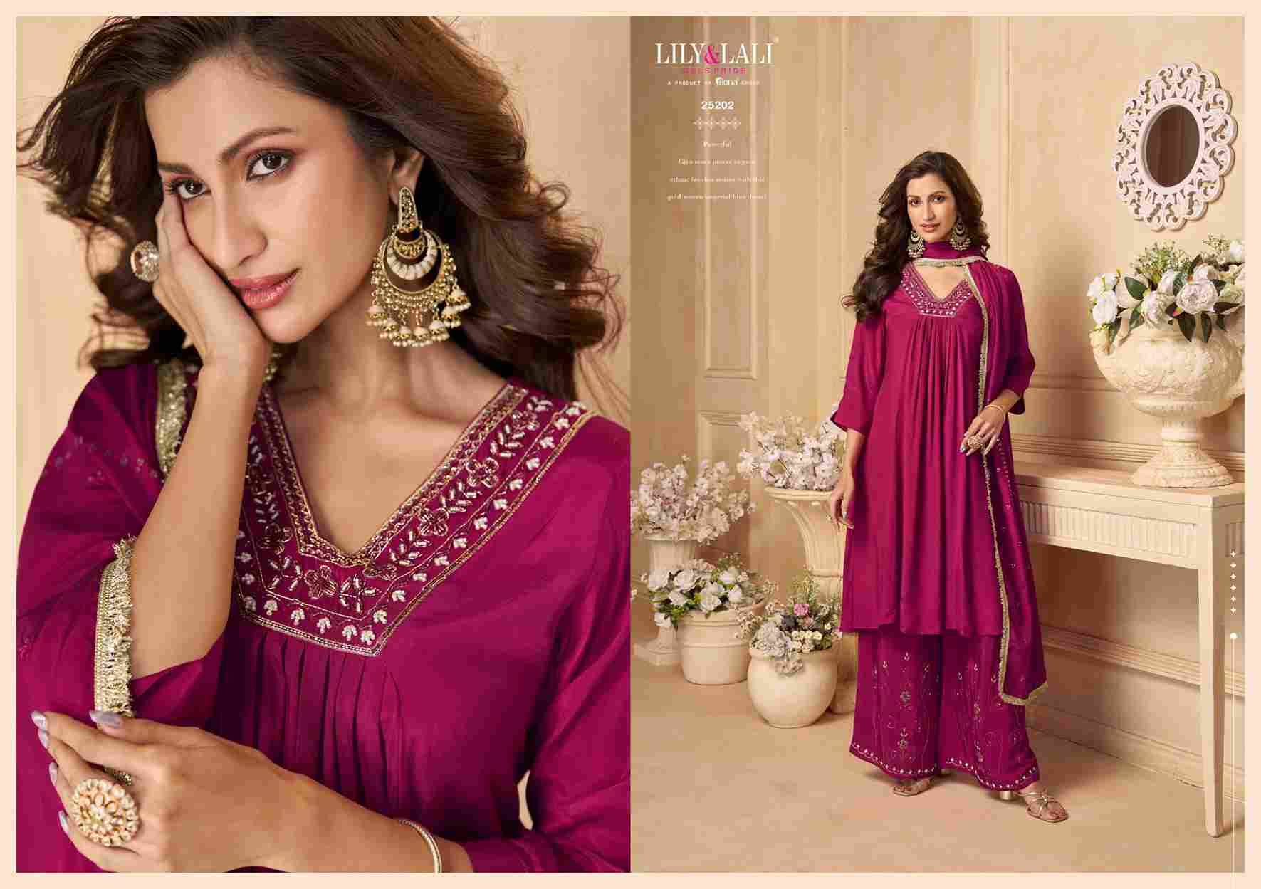 Ritika By Lily And Lali 25201 To 25204 Series Beautiful Festive Suits Colorful Stylish Fancy Casual Wear & Ethnic Wear Natural Crepe Embroidery Dresses At Wholesale Price