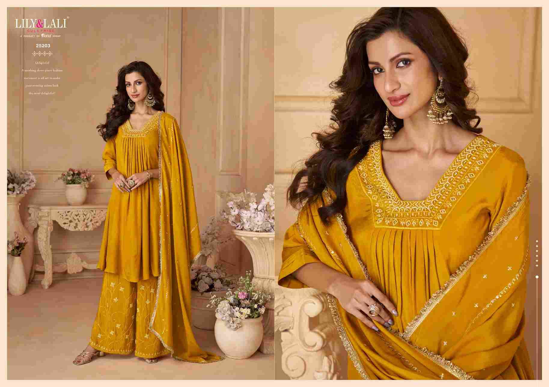 Ritika By Lily And Lali 25201 To 25204 Series Beautiful Festive Suits Colorful Stylish Fancy Casual Wear & Ethnic Wear Natural Crepe Embroidery Dresses At Wholesale Price