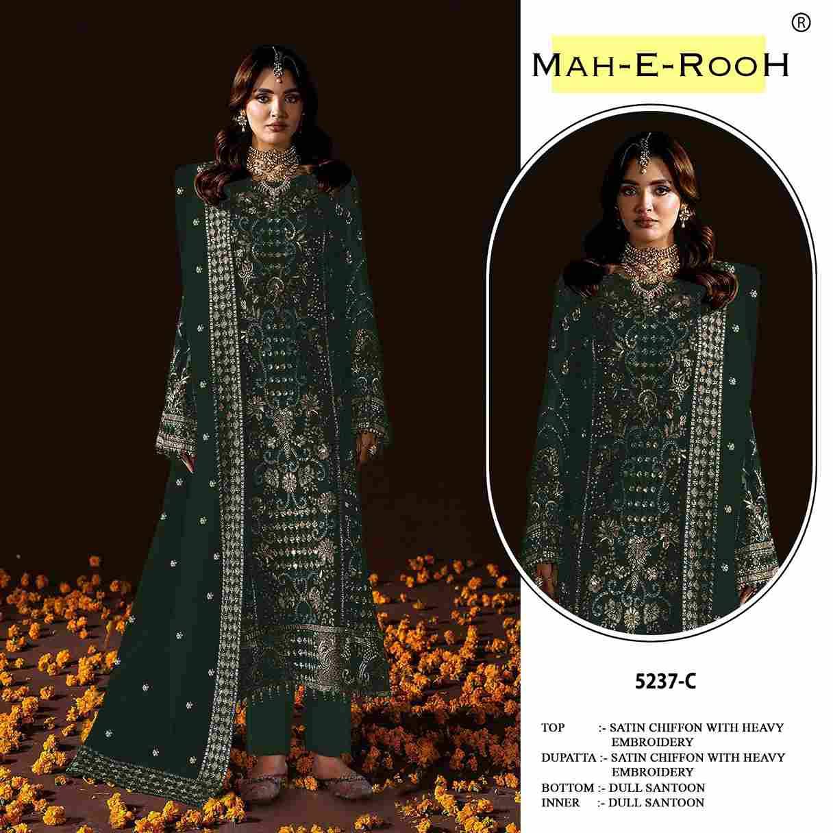 Mah-E-Rooh 5237 Colours By Fashid Wholesale 5237-A To 5237-D Series Beautiful Stylish Pakistani Suits Fancy Colorful Casual Wear & Ethnic Wear & Ready To Wear Satin Chiffon Embroidery Dresses At Wholesale Price