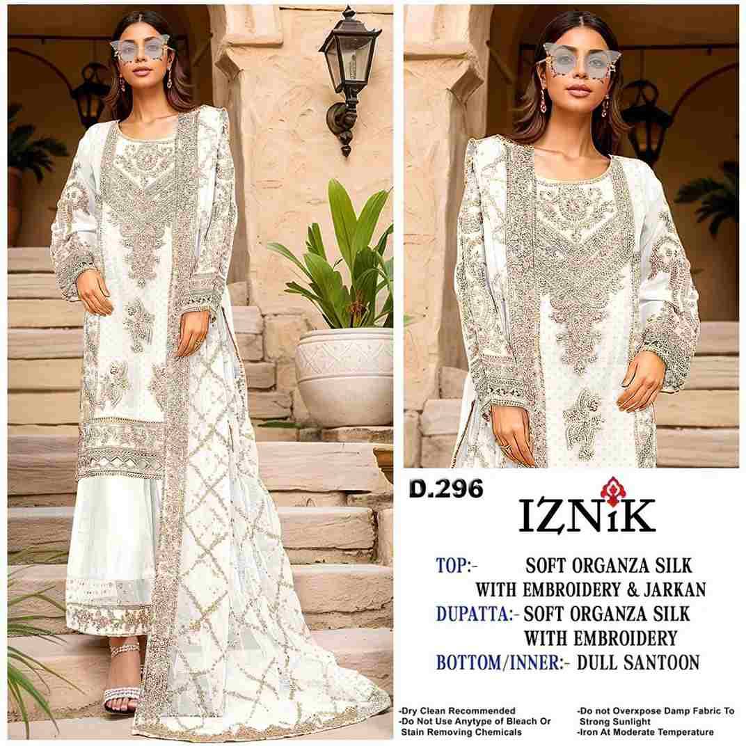 Iznik 296 Colours By Iznik Fab 296-A To 296-B Series Designer Pakistani Suits Beautiful Stylish Fancy Colorful Party Wear & Occasional Wear Organza Silk With Embroidery Dresses At Wholesale Price