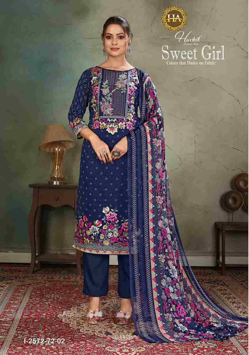 Sweet Girl By Harshit Fashion Hub 2572-72-1 To 2572-72-4 Series Beautiful Festive Suits Stylish Fancy Colorful Casual Wear & Ethnic Wear Premium Jam Dresses At Wholesale Price