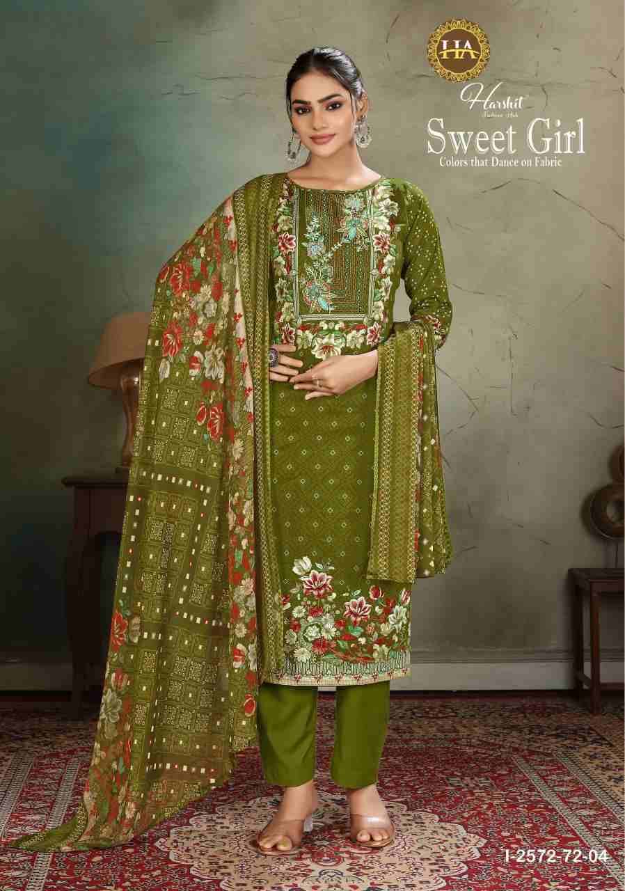Sweet Girl By Harshit Fashion Hub 2572-72-1 To 2572-72-4 Series Beautiful Festive Suits Stylish Fancy Colorful Casual Wear & Ethnic Wear Premium Jam Dresses At Wholesale Price