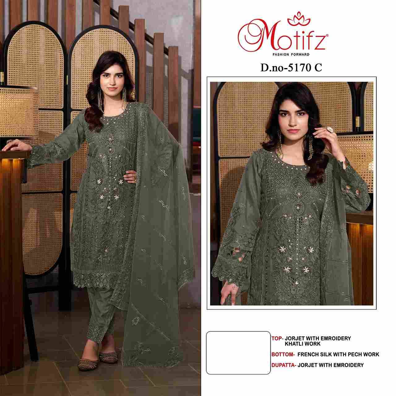 Motifz Hit Design 5170 Colours By Motifz 5170-A To 5170-D Series Beautiful Pakistani Suits Colorful Stylish Fancy Casual Wear & Ethnic Wear Georgette Dresses At Wholesale Price