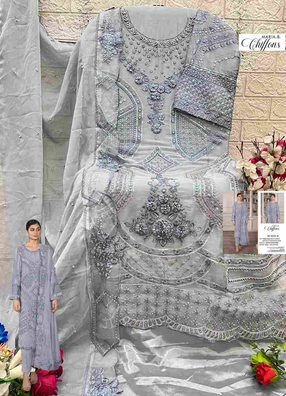 Shree Fabs Hit Design SF-5555 Colours By Shree Fabs SF-5555-A To SF-5555-D Series Beautiful Stylish Pakistani Suits Fancy Colorful Casual Wear & Ethnic Wear & Ready To Wear Chiffon Embroidery Dresses At Wholesale Price