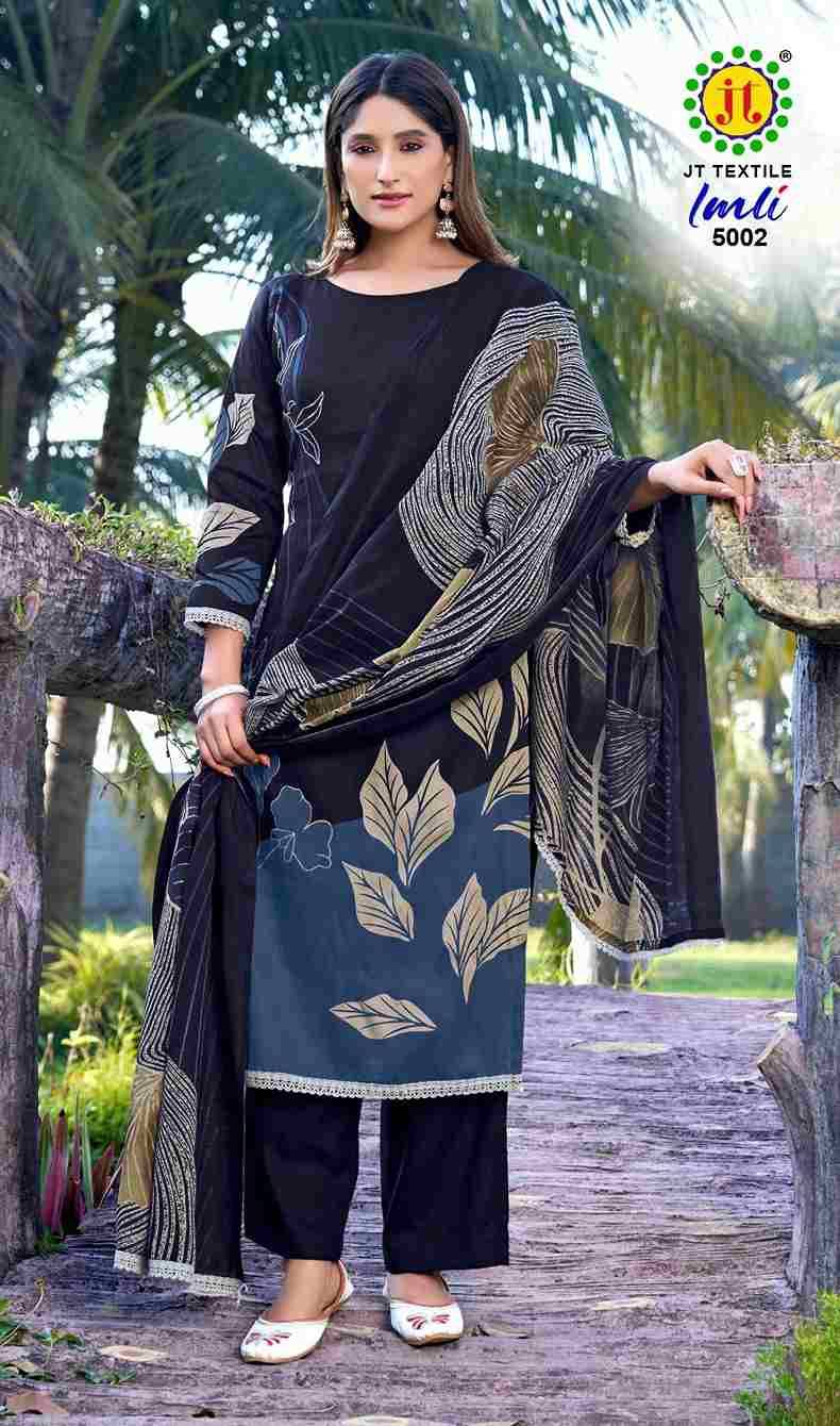 Imli Vol-5 By JT 5001 To 5005 Series Beautiful Festive Suits Colorful Stylish Fancy Casual Wear & Ethnic Wear Rayon Dresses At Wholesale Price