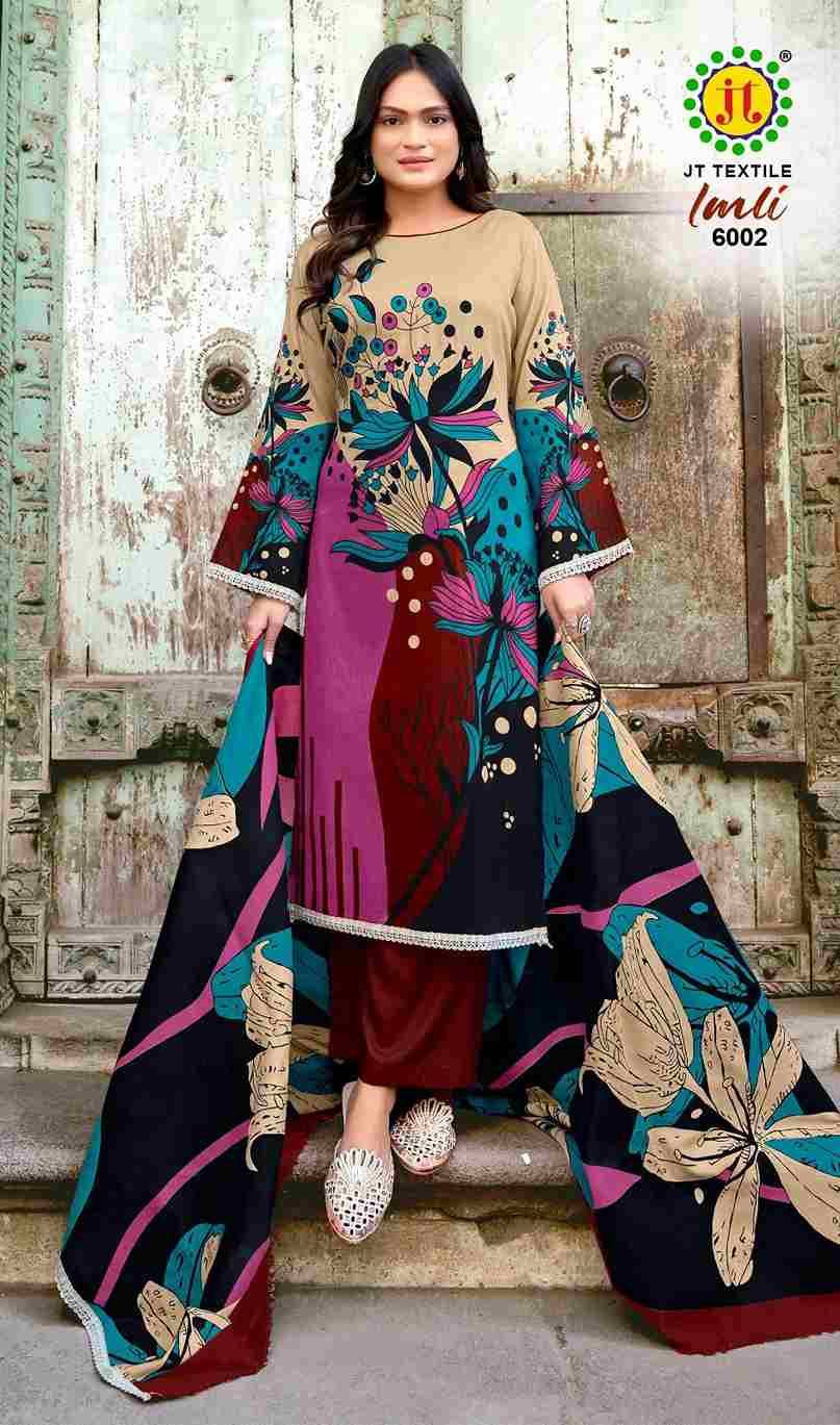 Imli Vol-6 By JT 6001 To 6005 Series Beautiful Festive Suits Colorful Stylish Fancy Casual Wear & Ethnic Wear Rayon Dresses At Wholesale Price