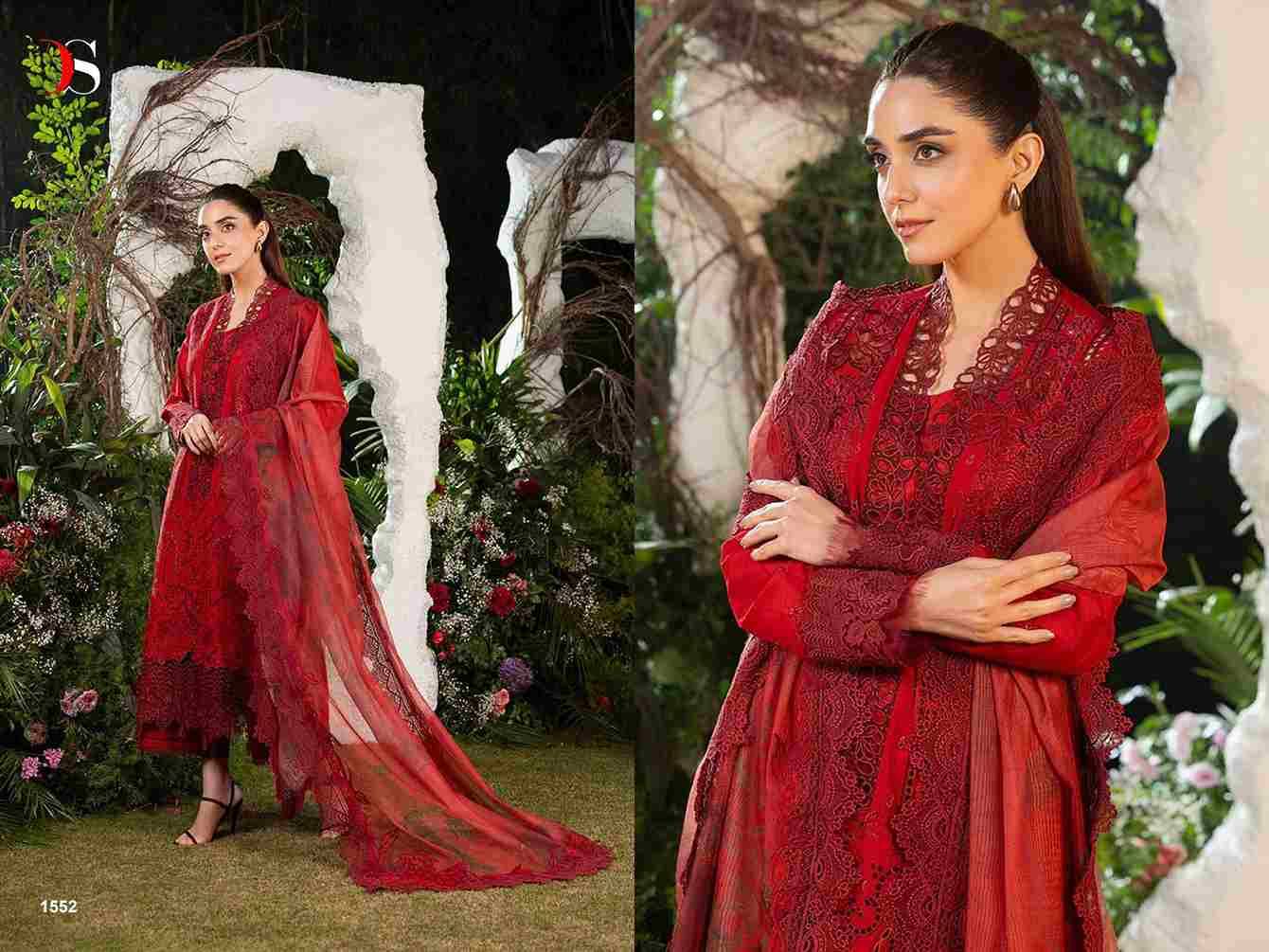 Sobia Nazir Luxury Lawn Vol-4 By Deepsy Suits 1551 To 1556 Series Pakistani Stylish Beautiful Colourful Printed & Embroidered Party Wear & Occasional Wear Pure Cotton Dresses At Wholesale Price