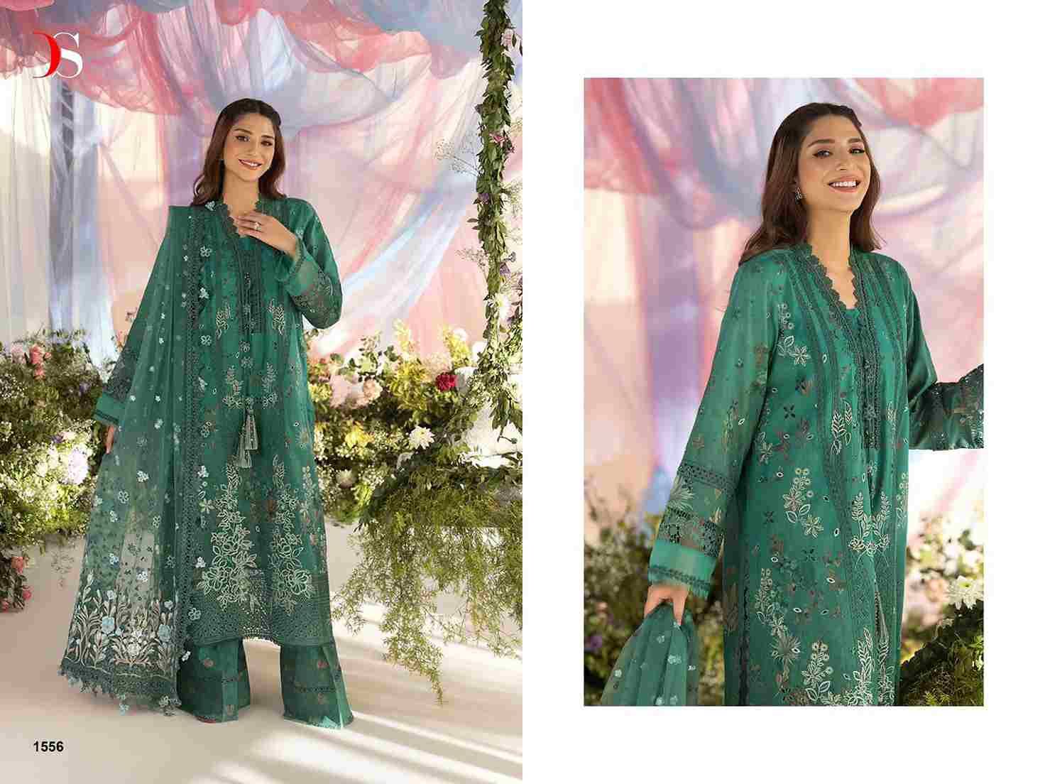 Sobia Nazir Luxury Lawn Vol-4 By Deepsy Suits 1551 To 1556 Series Pakistani Stylish Beautiful Colourful Printed & Embroidered Party Wear & Occasional Wear Pure Cotton Dresses At Wholesale Price