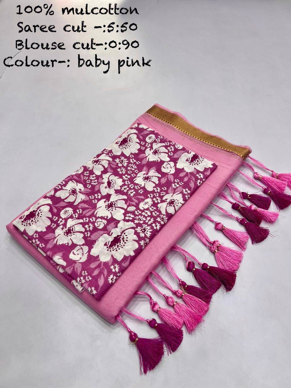 Vt-5023 By Fashid Wholesale 01 To 16 Series Indian Traditional Wear Collection Beautiful Stylish Fancy Colorful Party Wear & Occasional Wear Mal Cotton Sarees At Wholesale Price