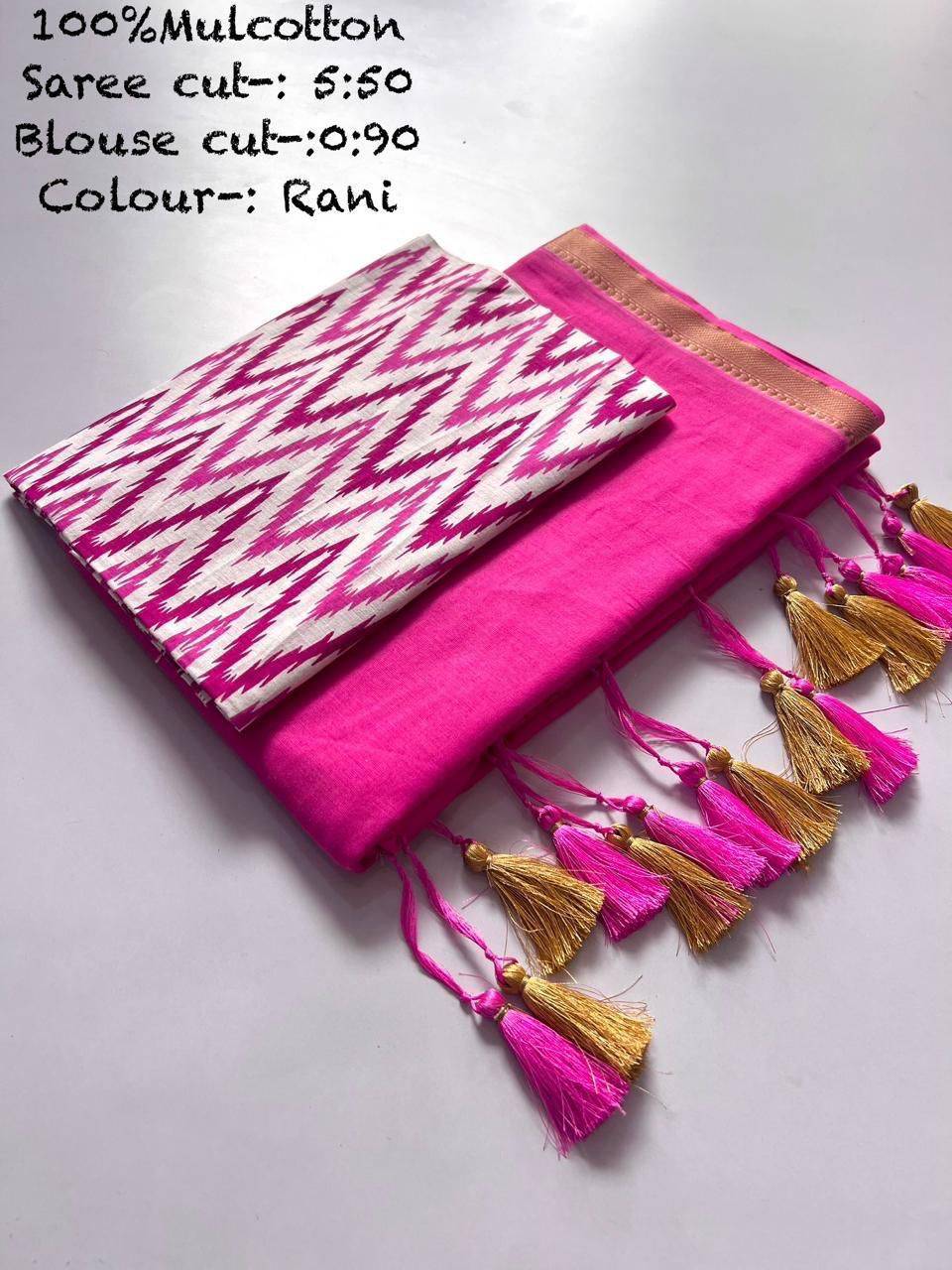 Vt-5023 By Fashid Wholesale 01 To 16 Series Indian Traditional Wear Collection Beautiful Stylish Fancy Colorful Party Wear & Occasional Wear Mal Cotton Sarees At Wholesale Price