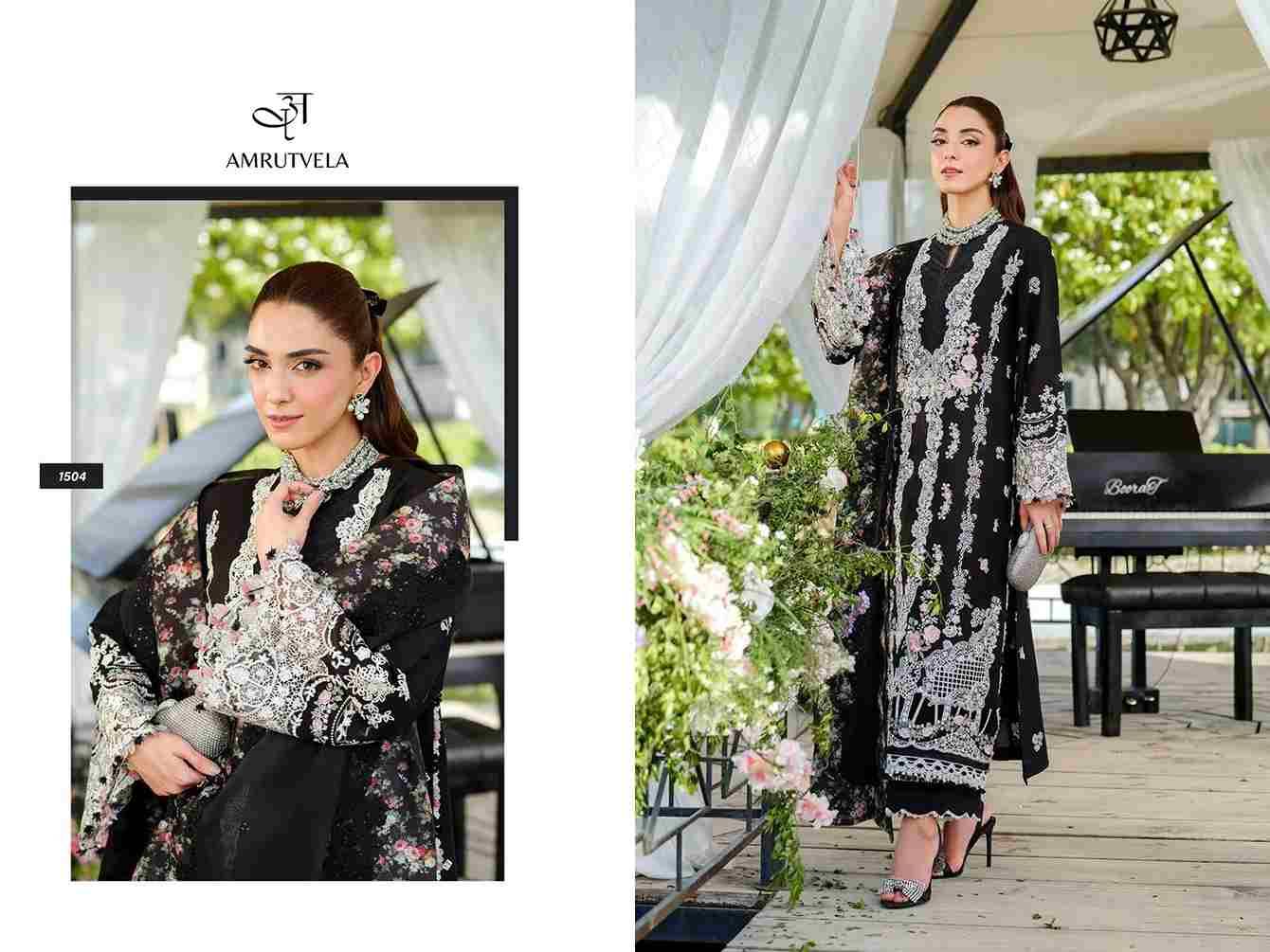 Elaf By Amrutvela 1501 To 1506 Series Pakistani Stylish Beautiful Colourful Printed & Embroidered Party Wear & Occasional Wear Pure Cotton Dresses At Wholesale Price